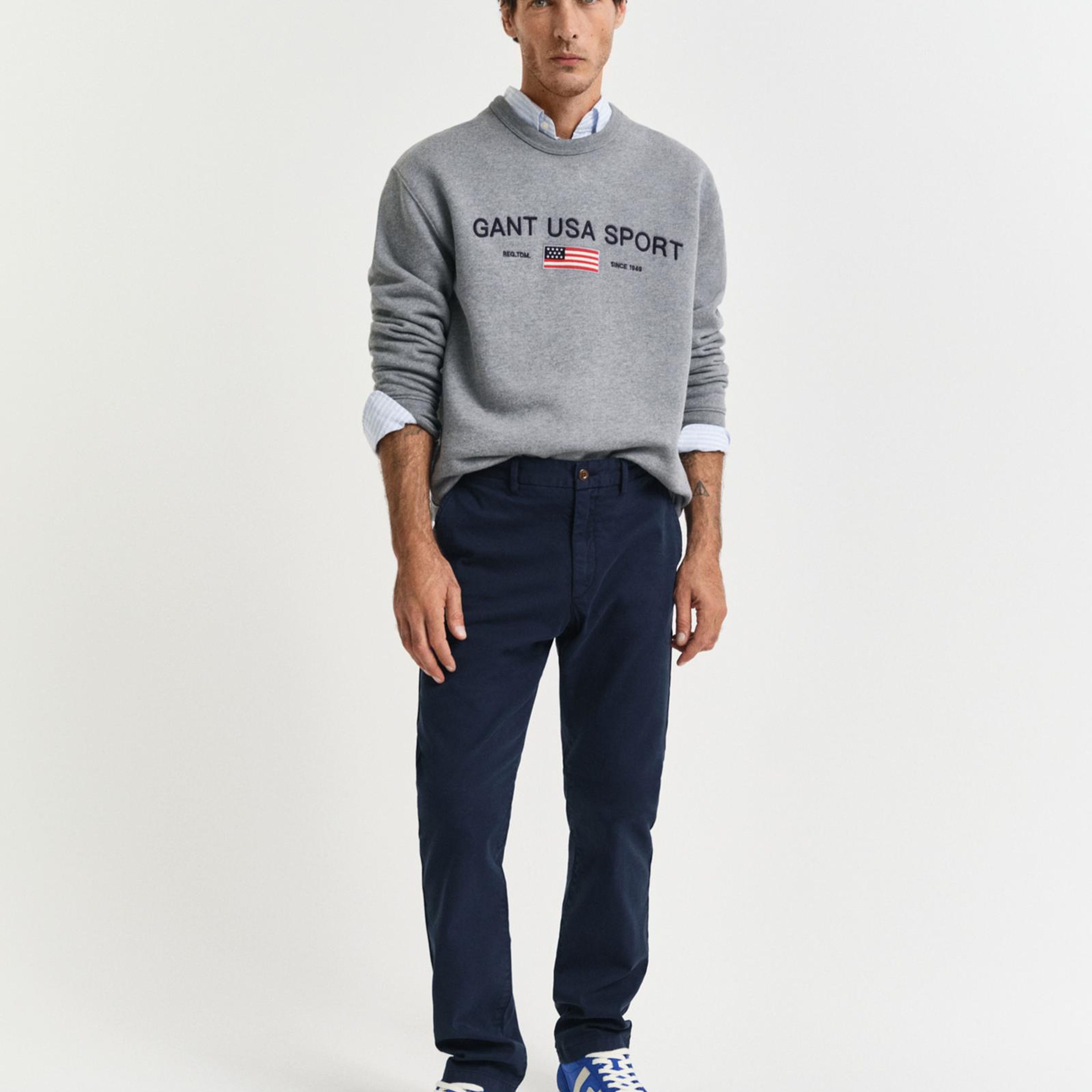 GANT Erkek Lacivert Slim Fit Pantolon