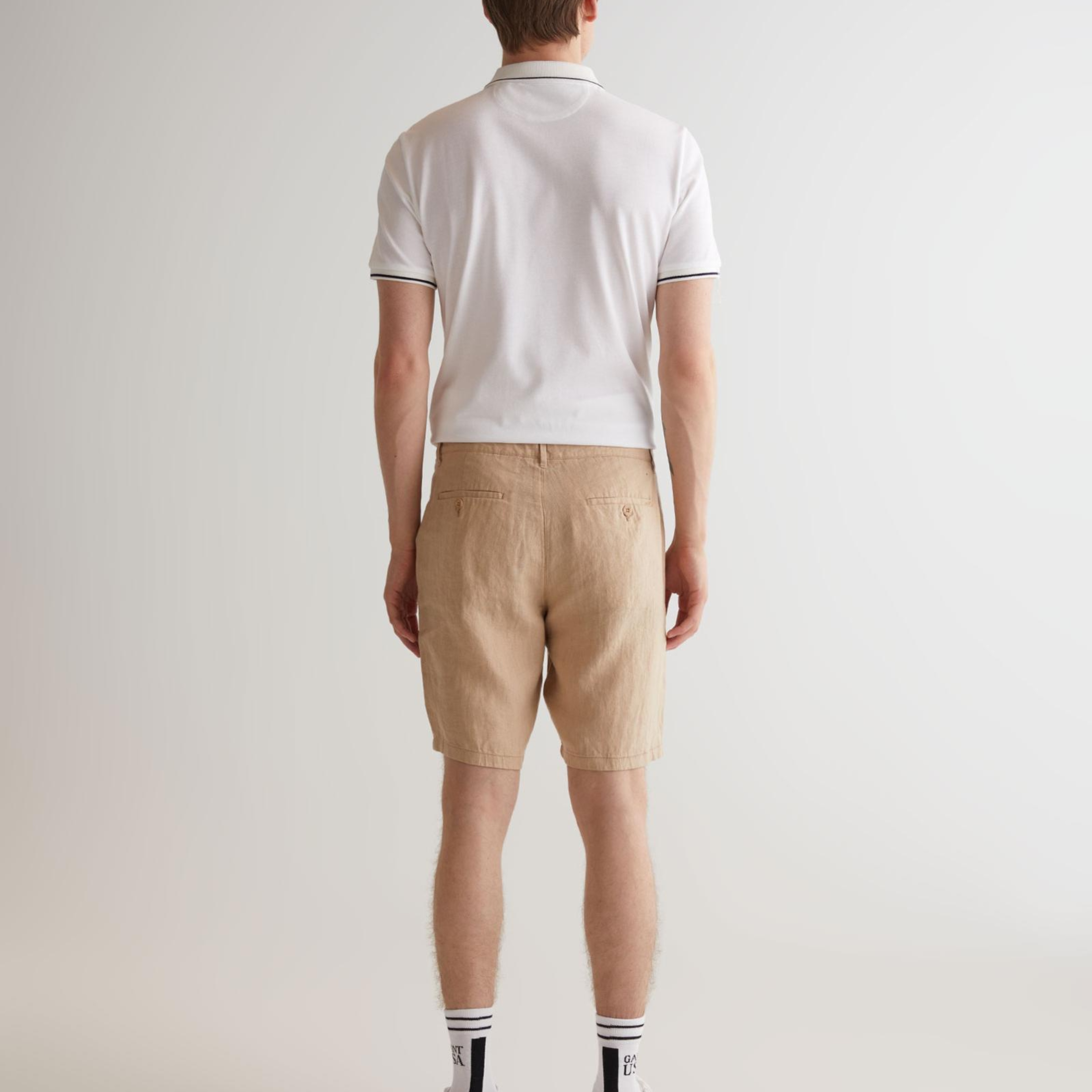 GANT Erkek Bej Relaxed Fit Keten Şort