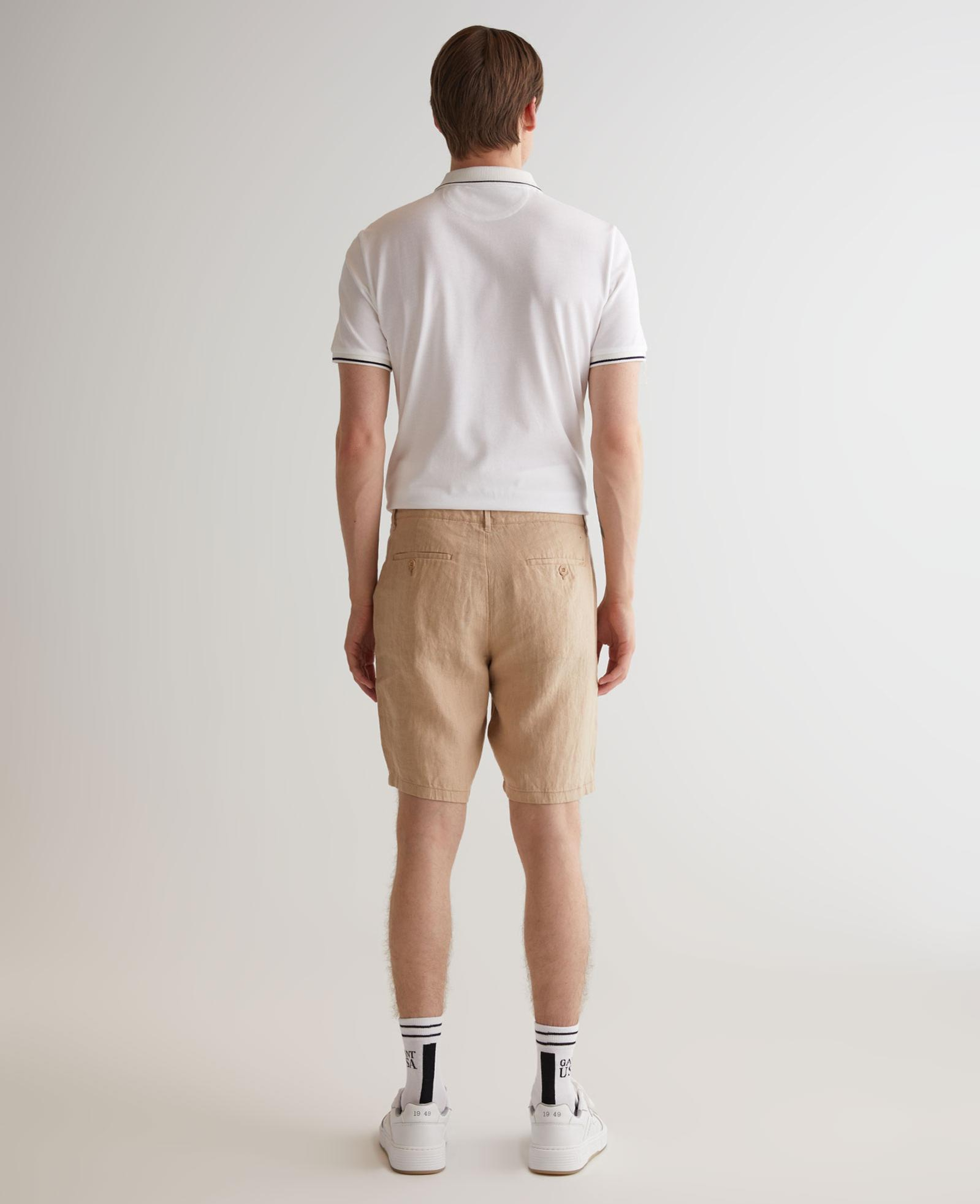 GANT Erkek Bej Relaxed Fit Keten Şort