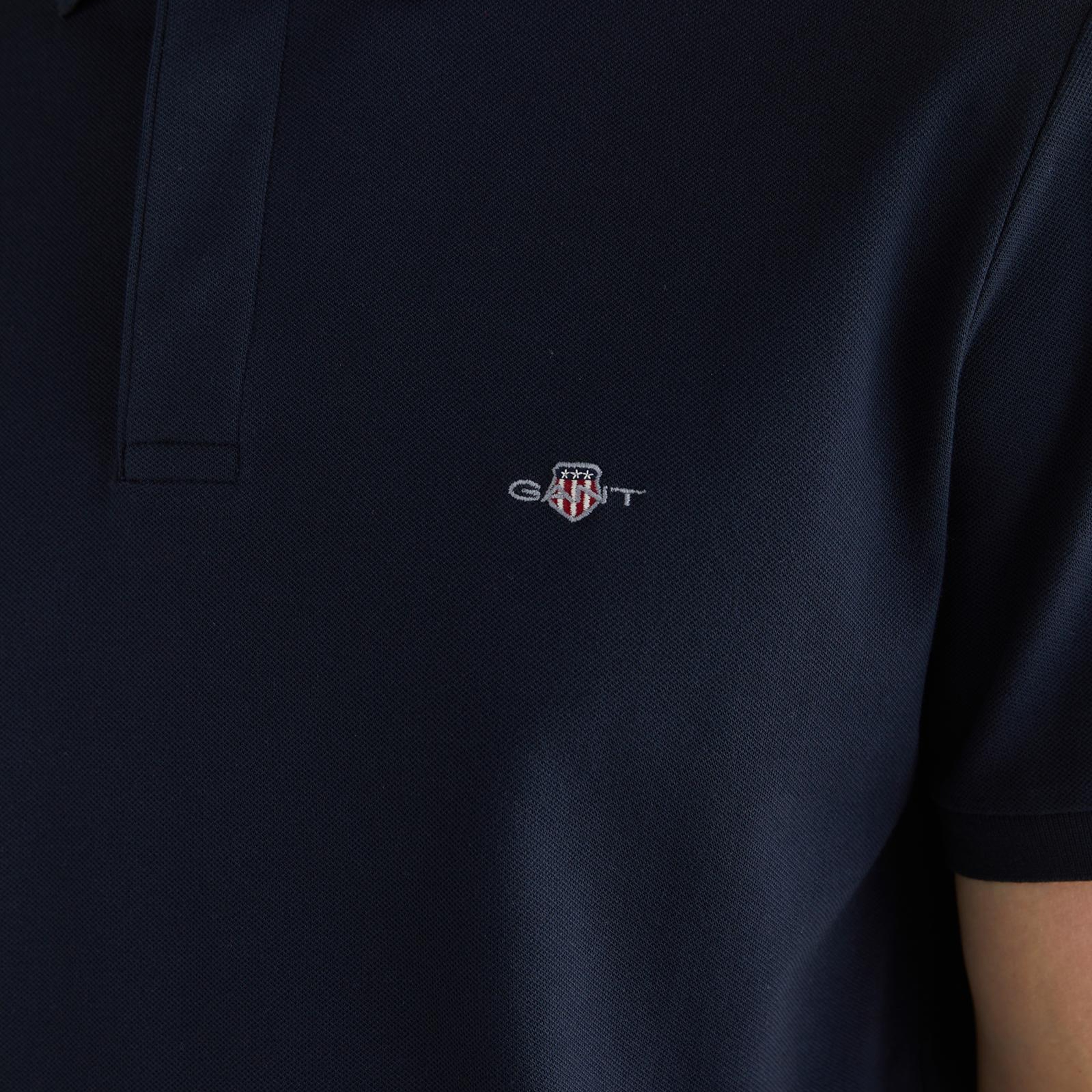GANT Erkek Lacivert Kısa Kollu Polo
