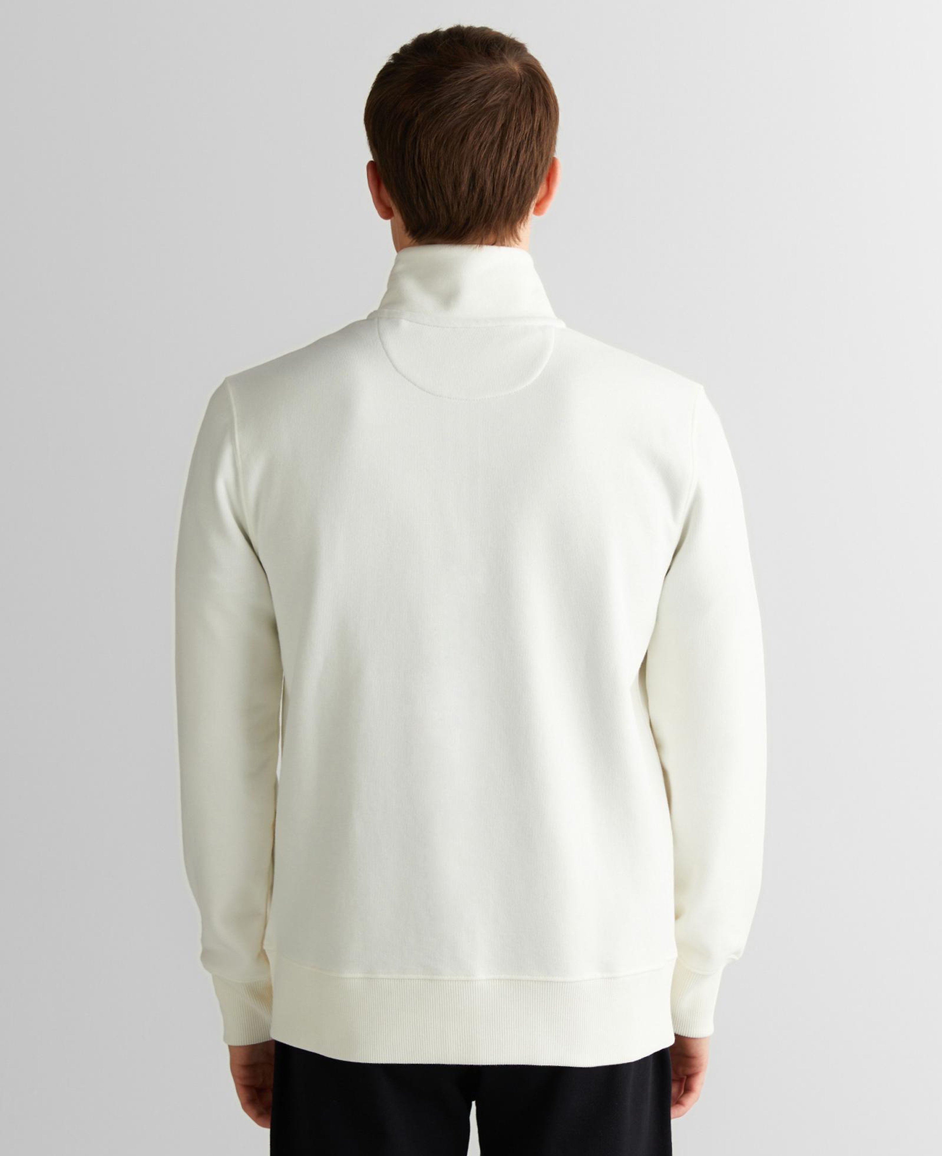 GANT Erkek Beyaz Regular Fit Fermuarlı Sweatshirt