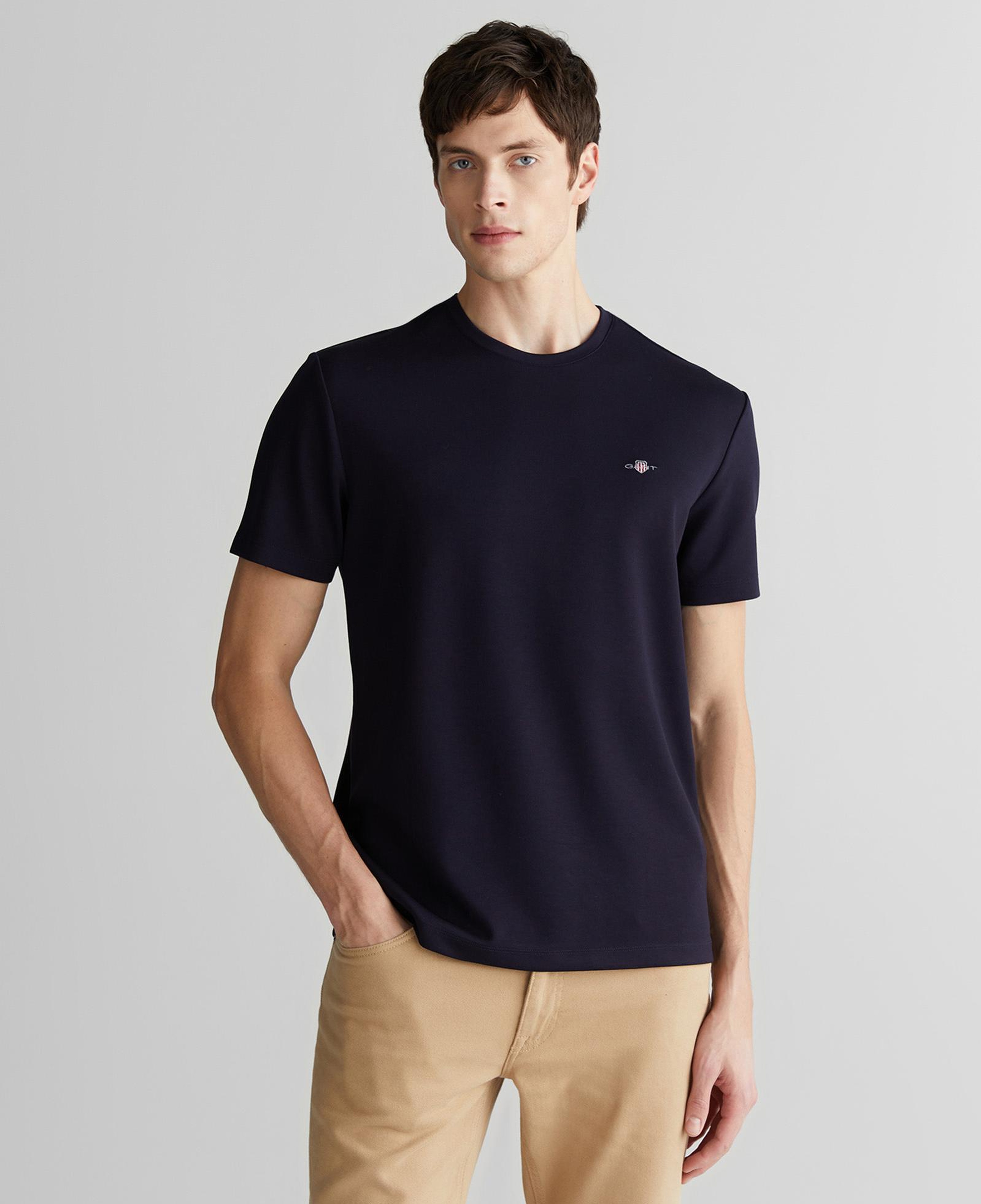 GANT Erkek Lacivert Relaxed Fit Bisiklet Yaka T-Shirt