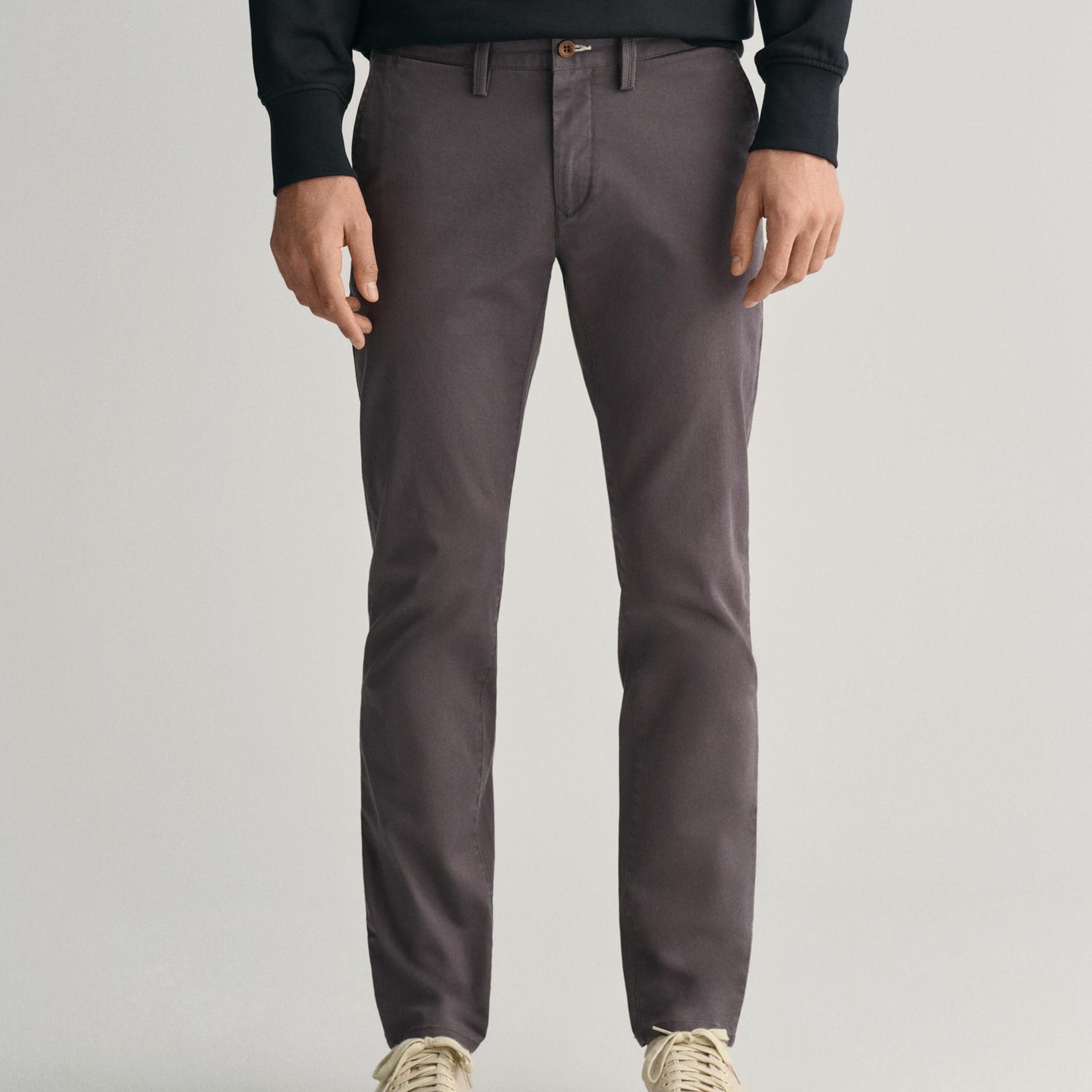 GANT Erkek Gri Slim Fit Chino Pantolon