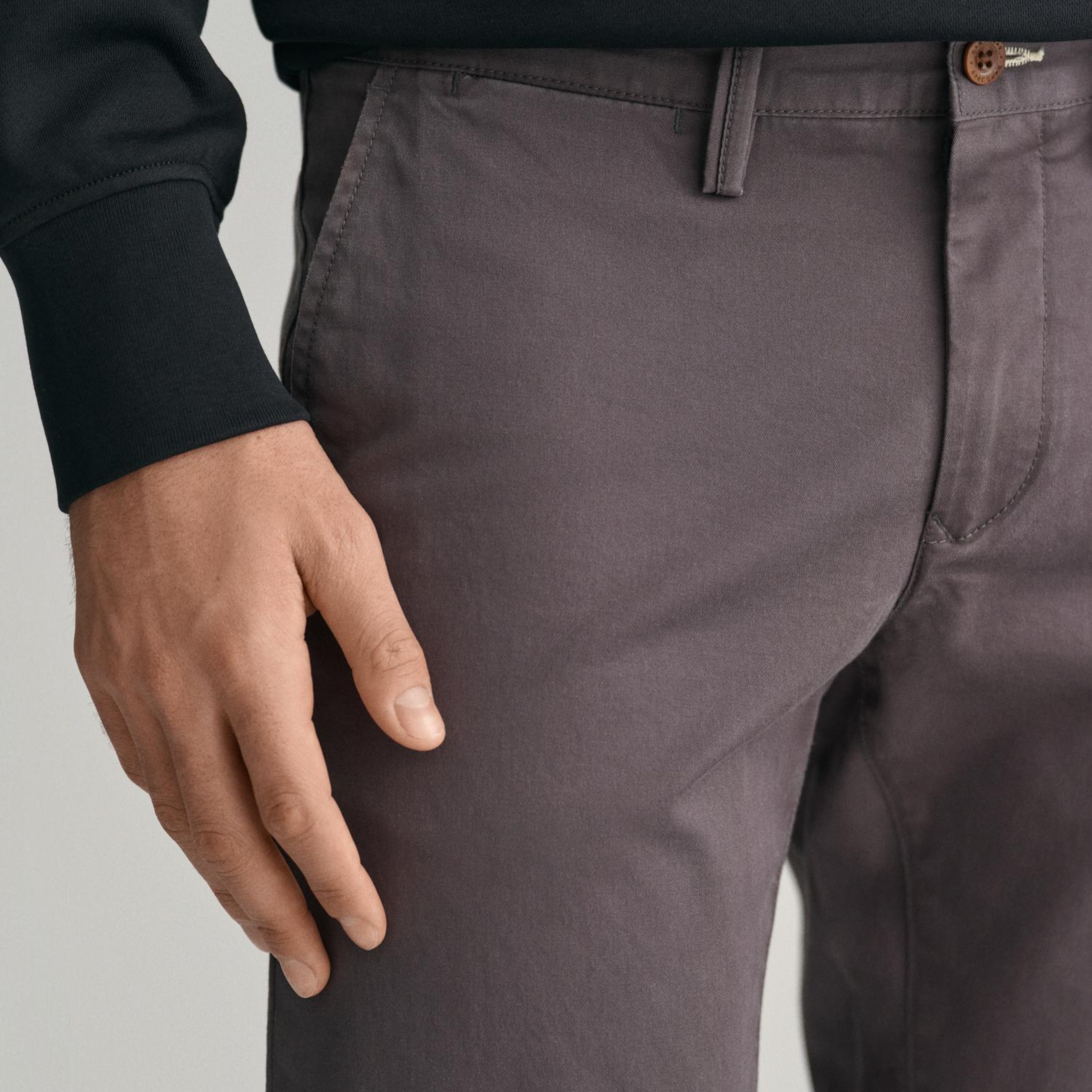 GANT Erkek Gri Slim Fit Chino Pantolon
