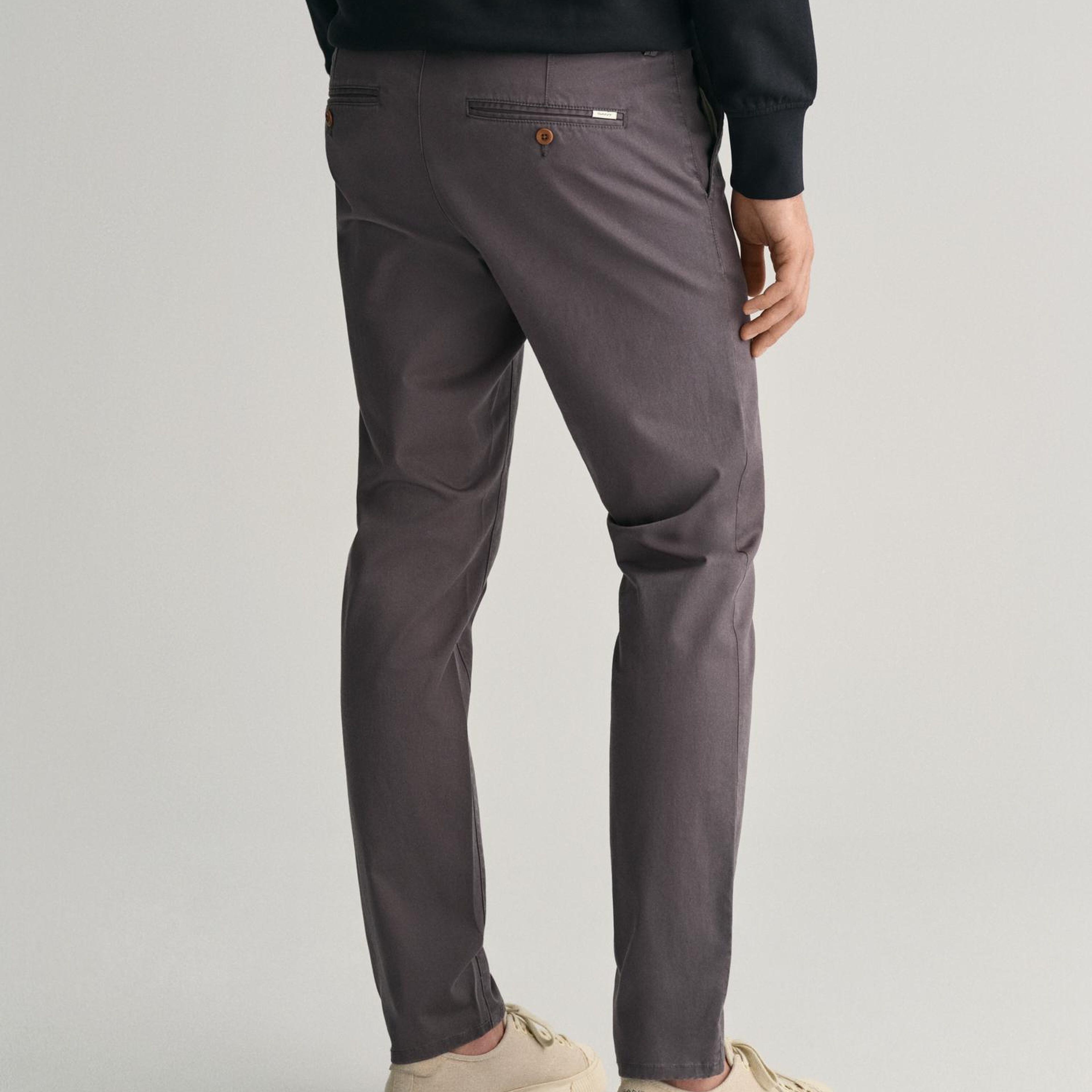 GANT Erkek Gri Slim Fit Chino Pantolon