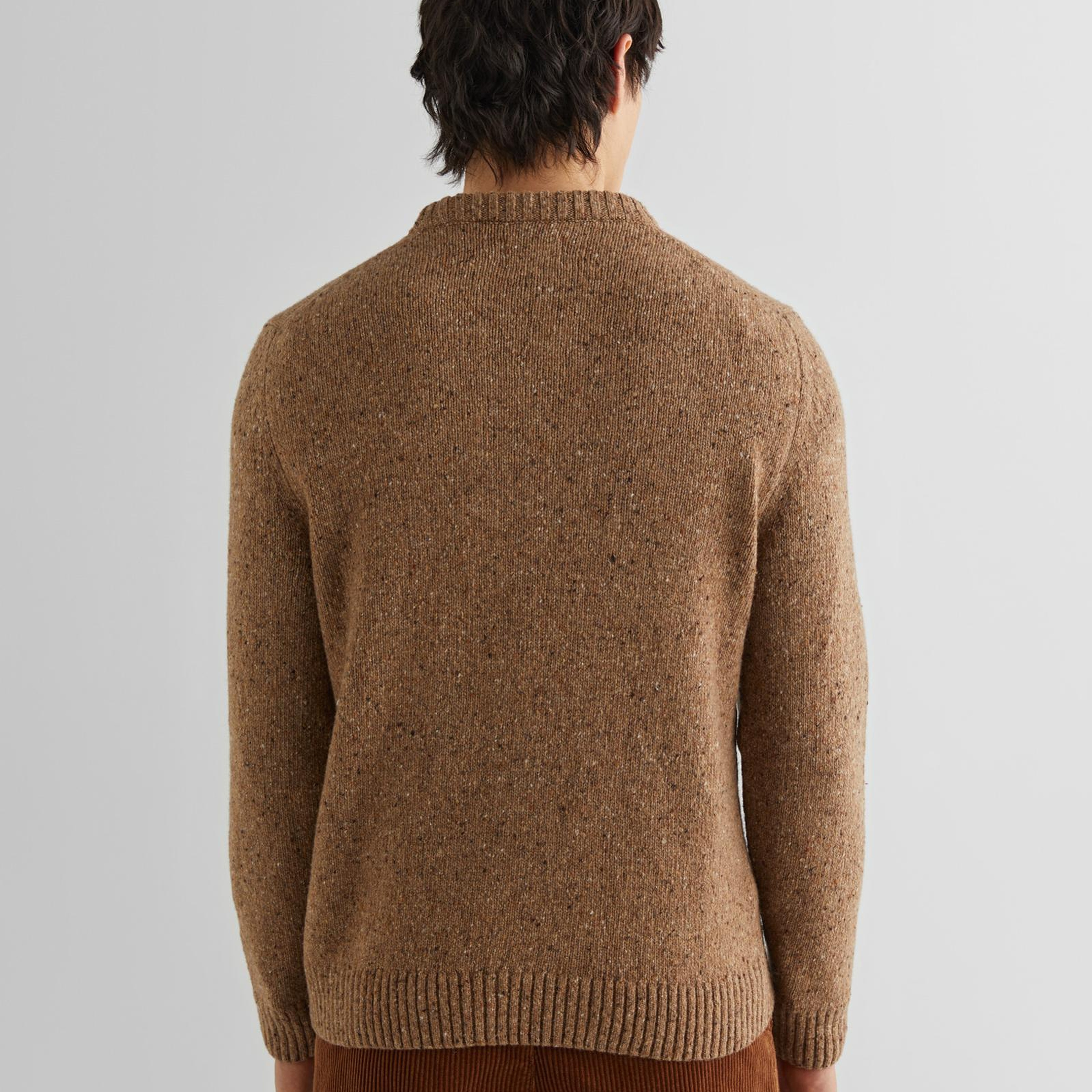 GANT Erkek Kahverengi Regular Fit Bisiklet Yaka Kazak