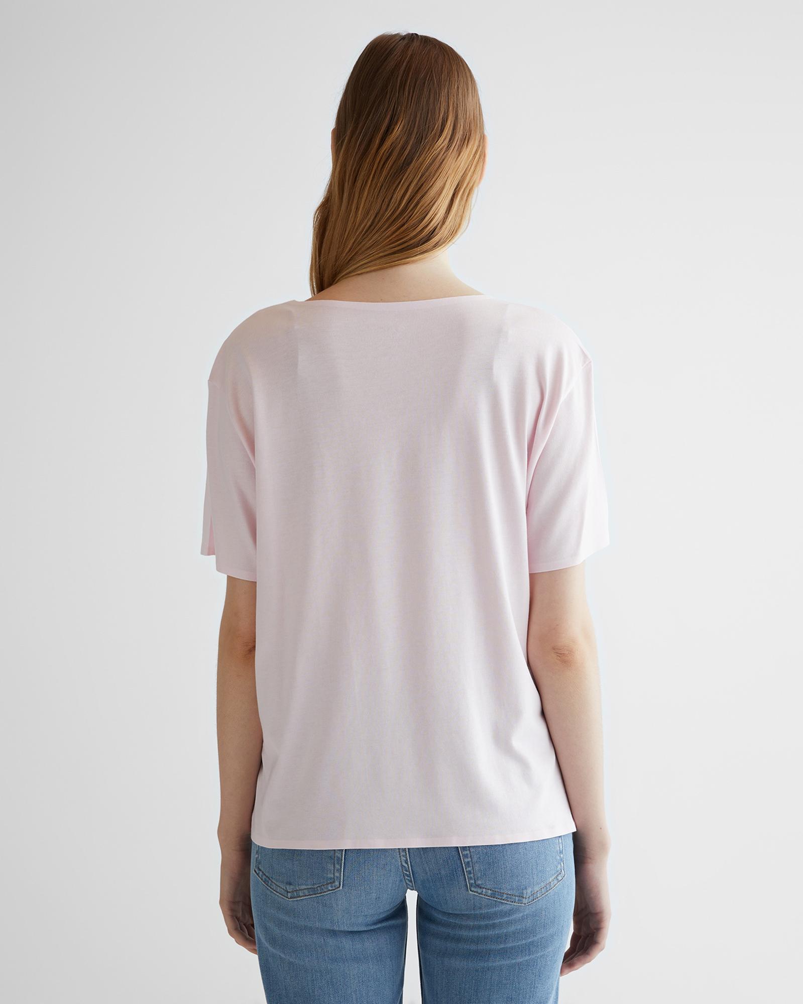 GANT Kadın Pembe Oversize Fit Bisiklet Yaka Logolu T-shirt