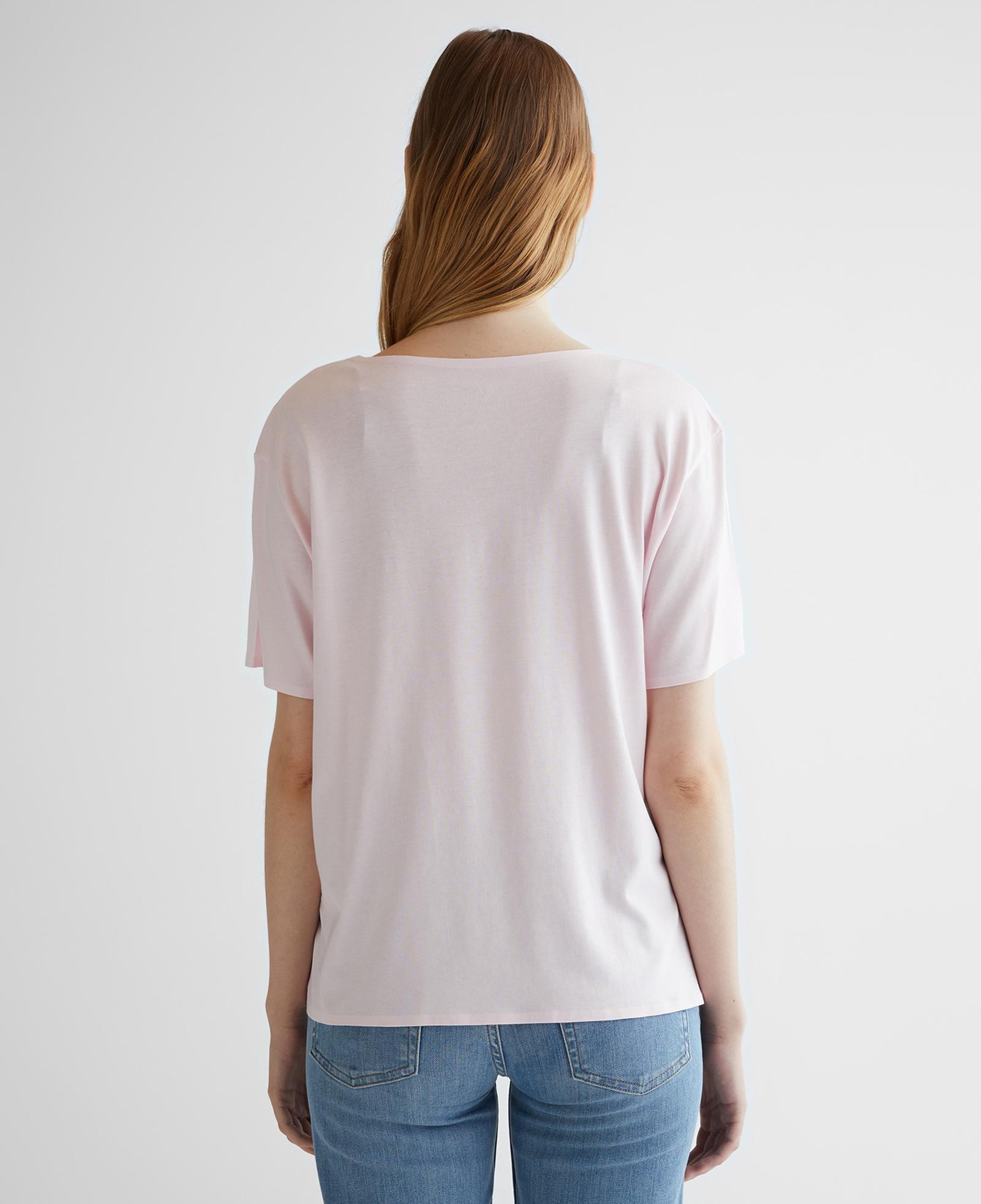 GANT Kadın Pembe Oversize Fit Bisiklet Yaka Logolu T-shirt