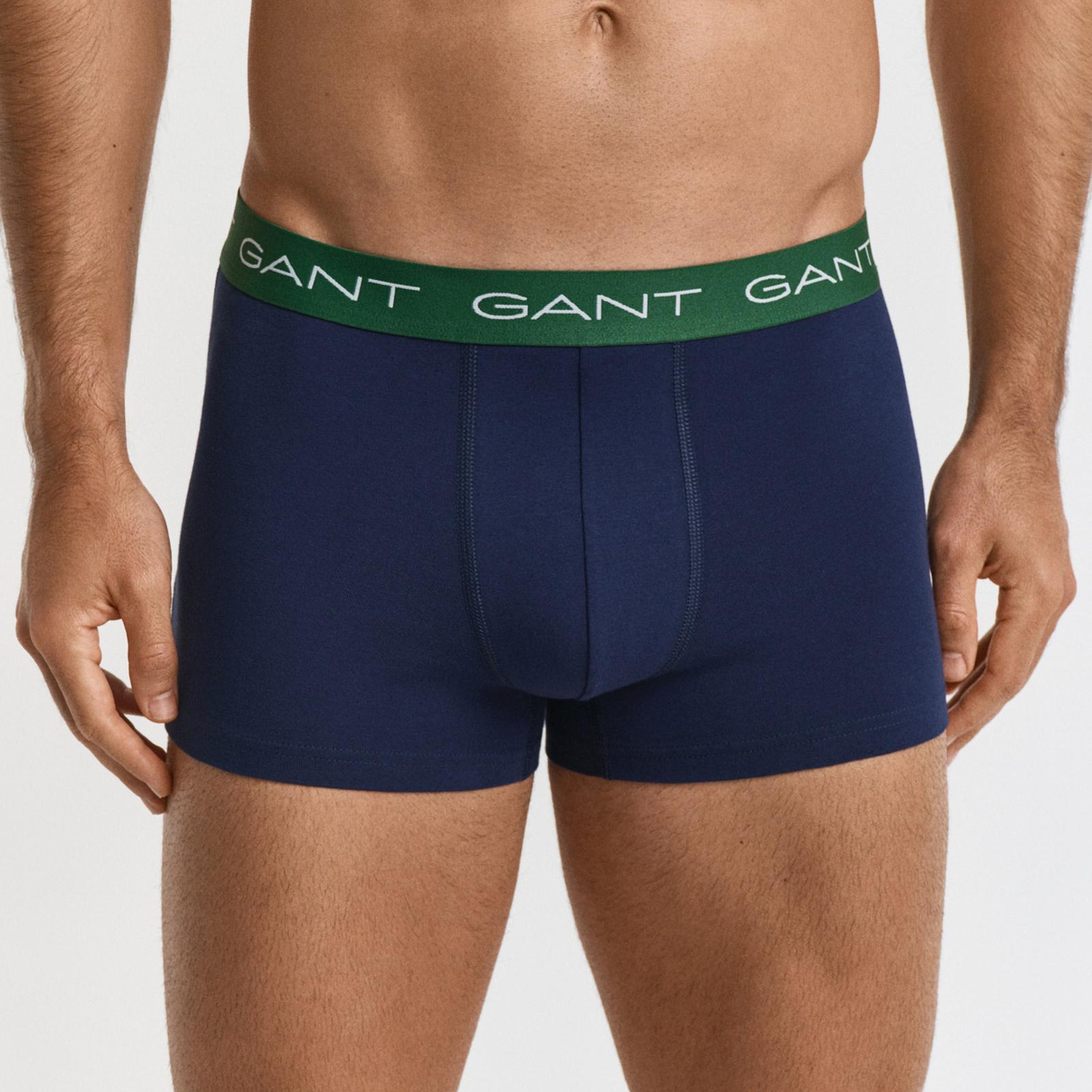 GANT Erkek Mavi Slim Fit 3'lü Boxer