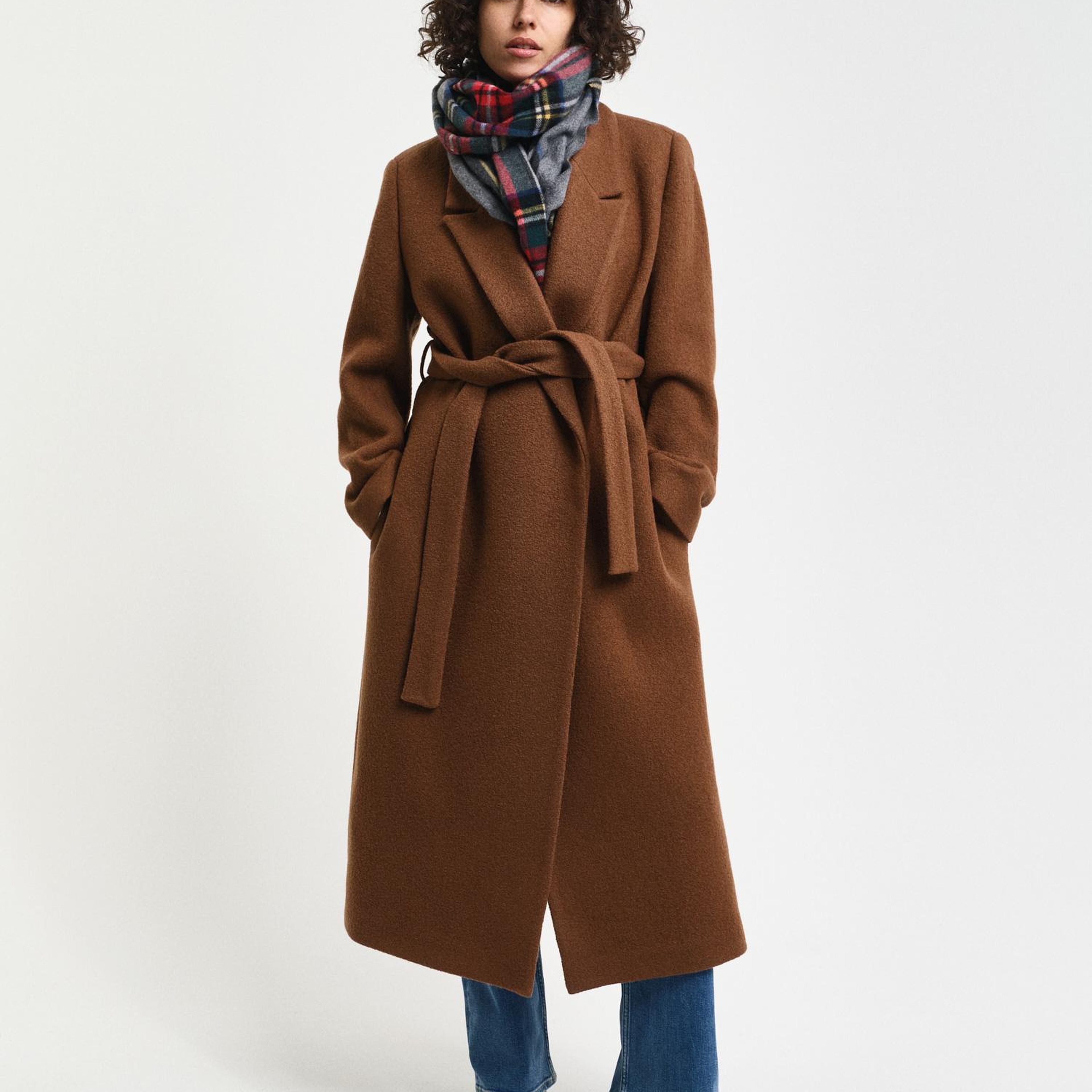 GANT Kadın Kahverengi Klasik Yaka Palto