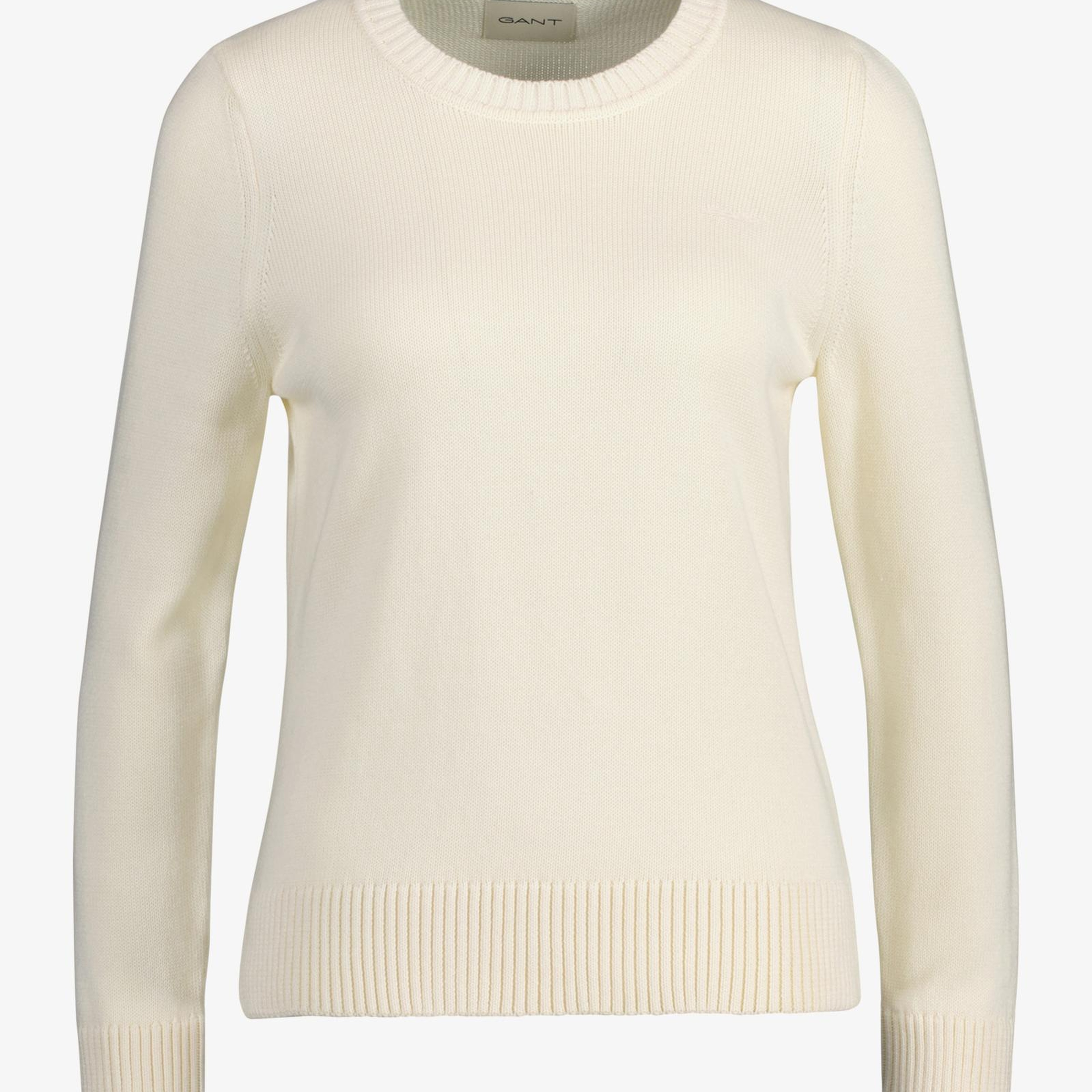 GANT Kadın Krem Regular Fit Bisiklet Yaka Kazak