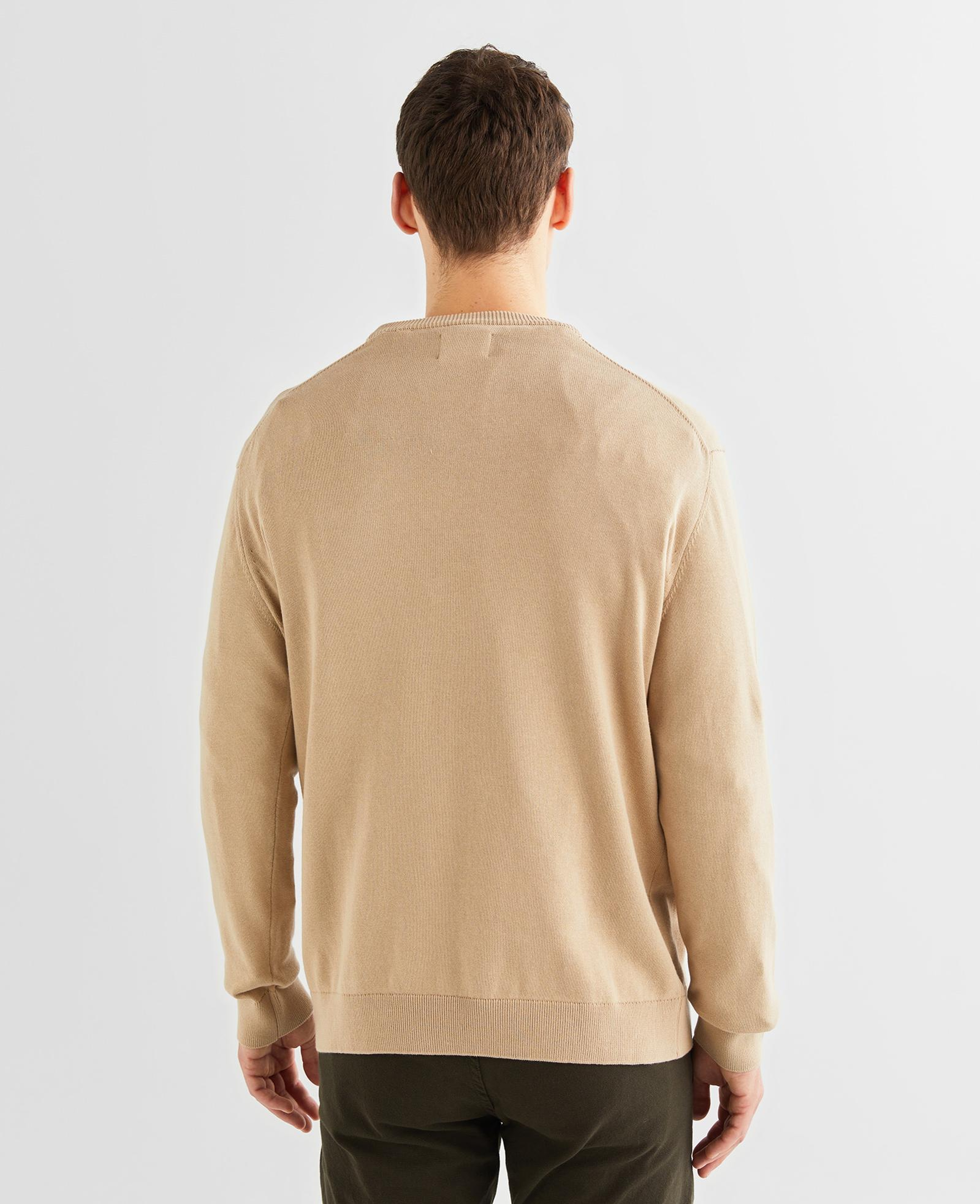 GANT Erkek Bej Regular Fit Bisiklet Yaka Kazak