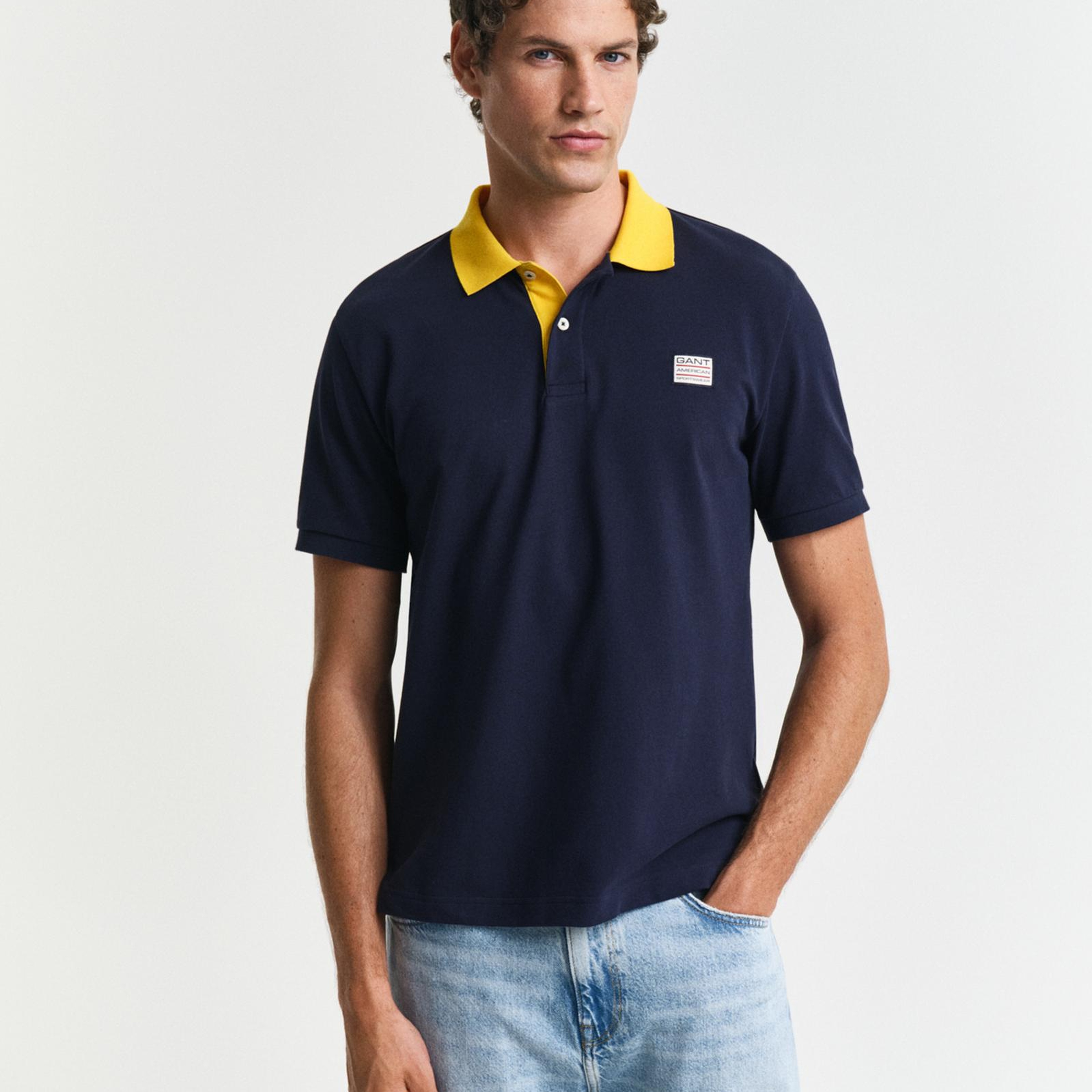 GANT Erkek Lacivert Regular Fit Polo