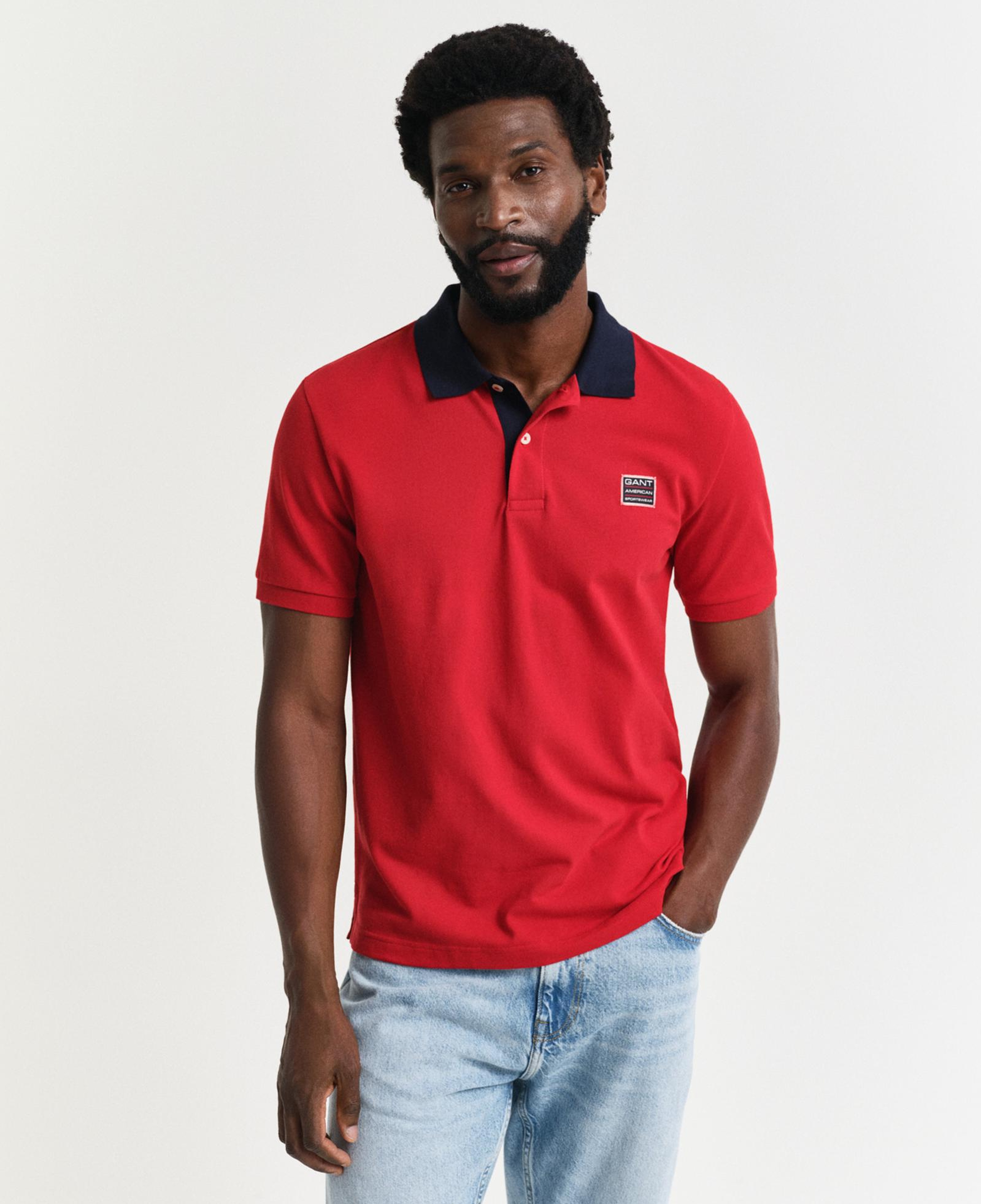 GANT Erkek Kırmızı Regular Fit Polo
