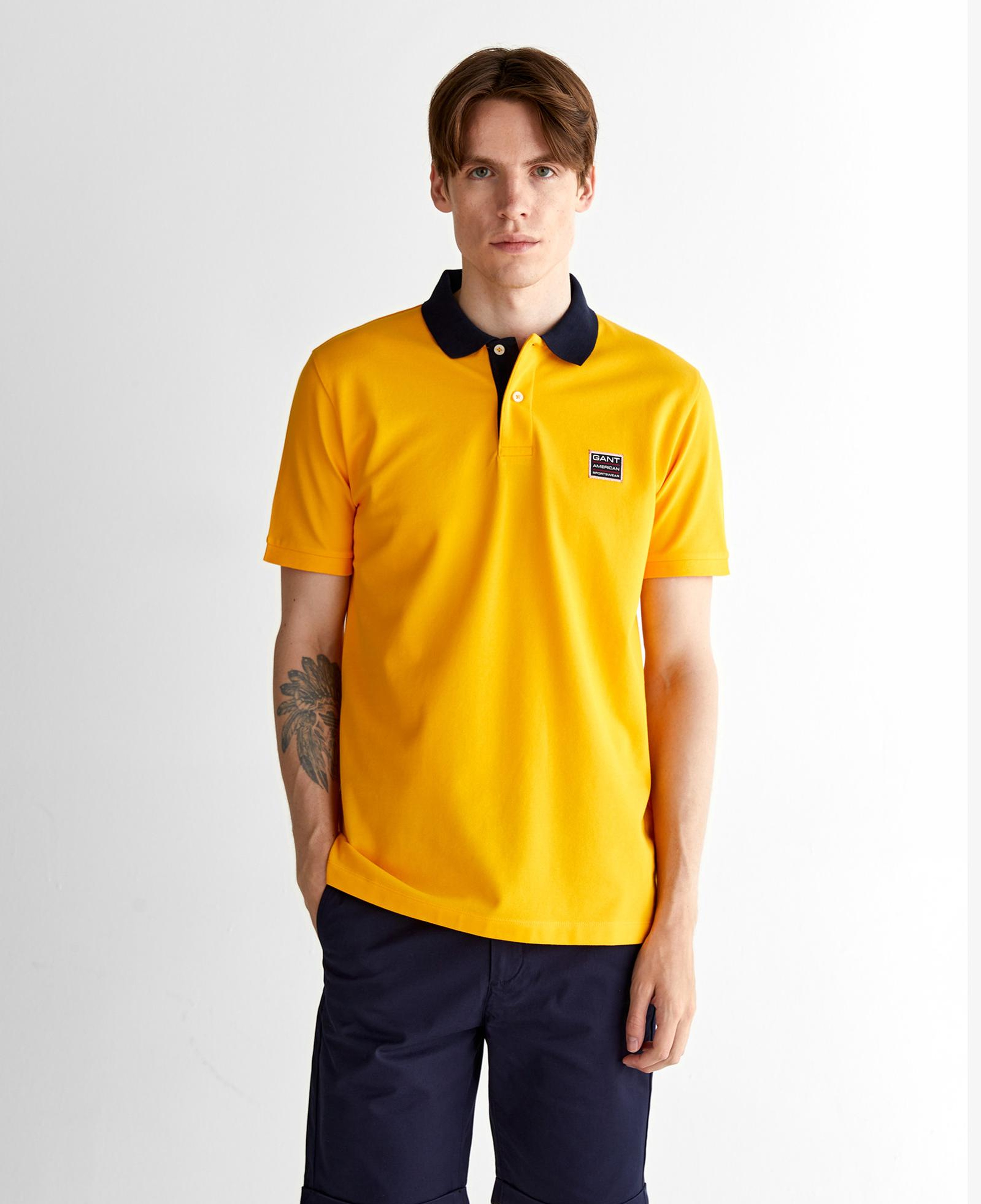 GANT Erkek Sarı Regular Fit Polo