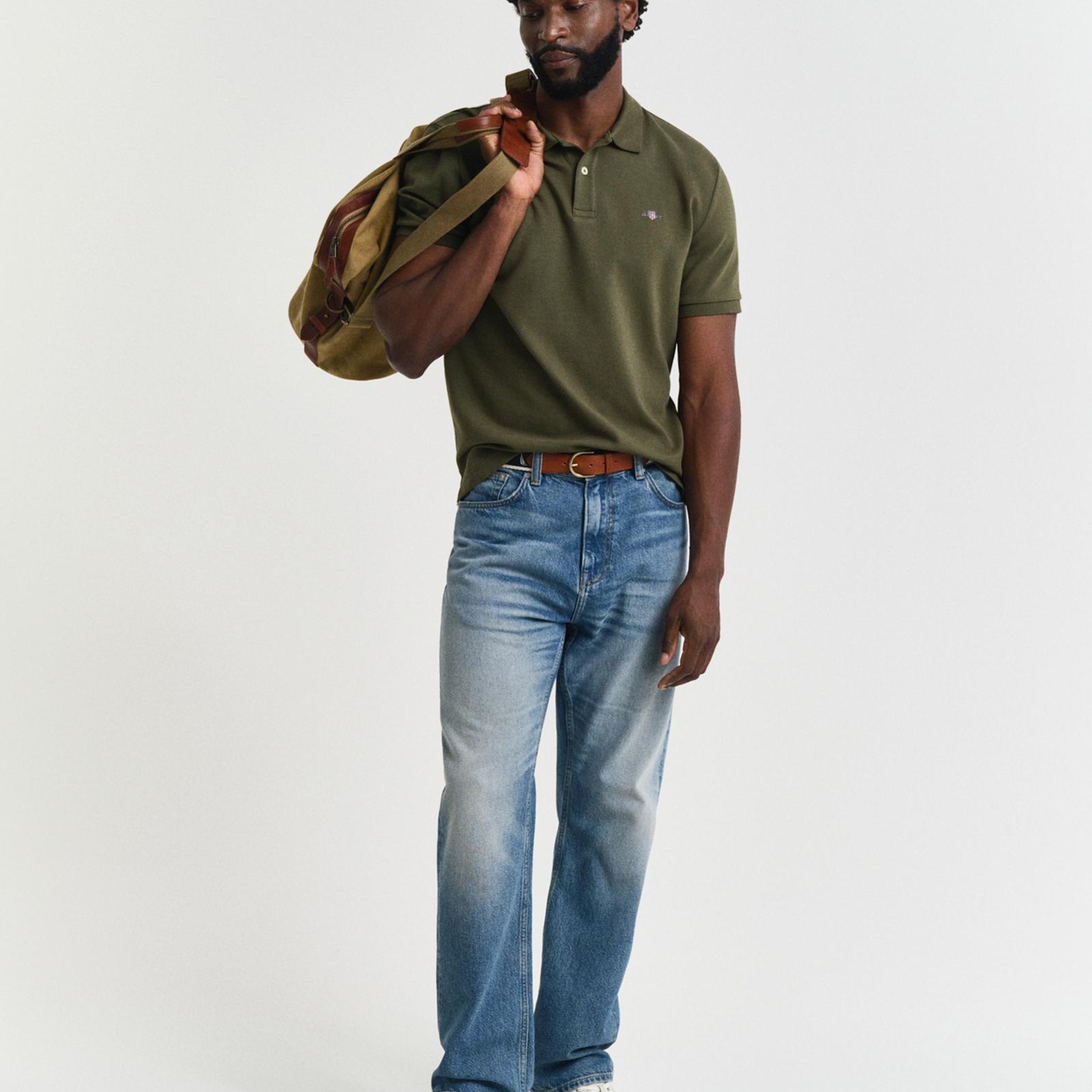 GANT Erkek Yeşil Regular Fit Polo