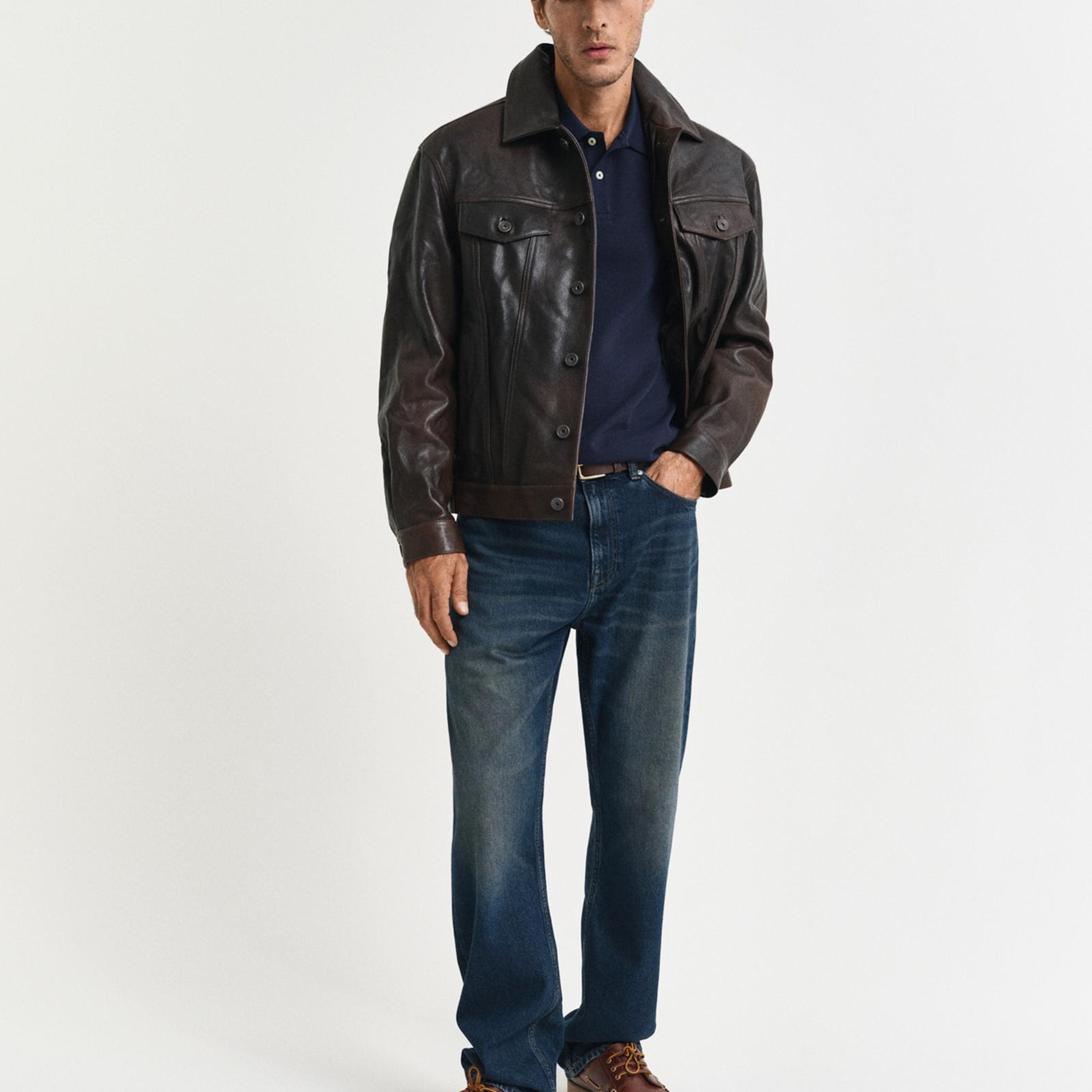 GANT Erkek Lacivert Regular Fit Polo