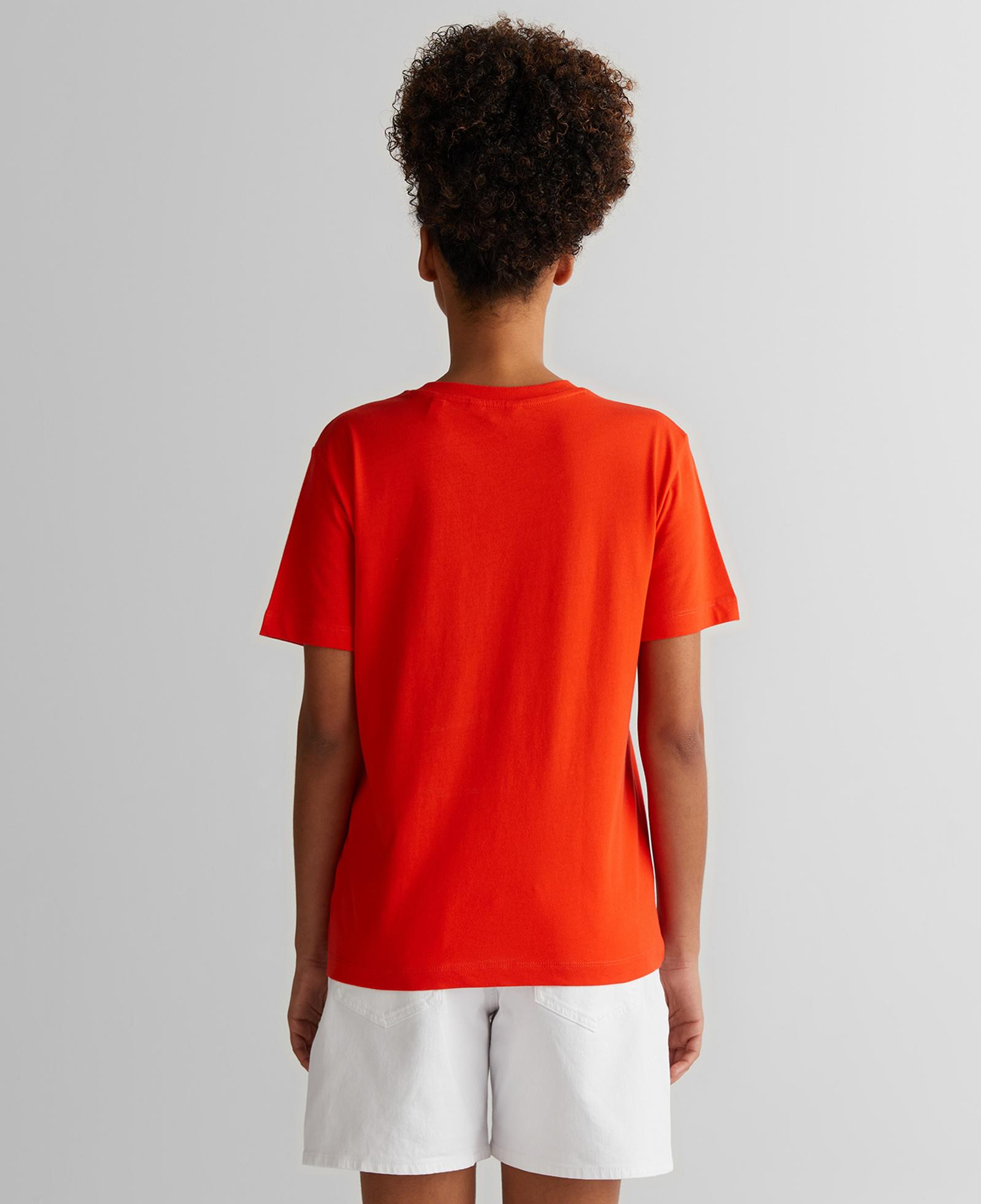 GANT Kadın Turuncu Regular Fit Bisiklet Yaka Logolu T-Shirt