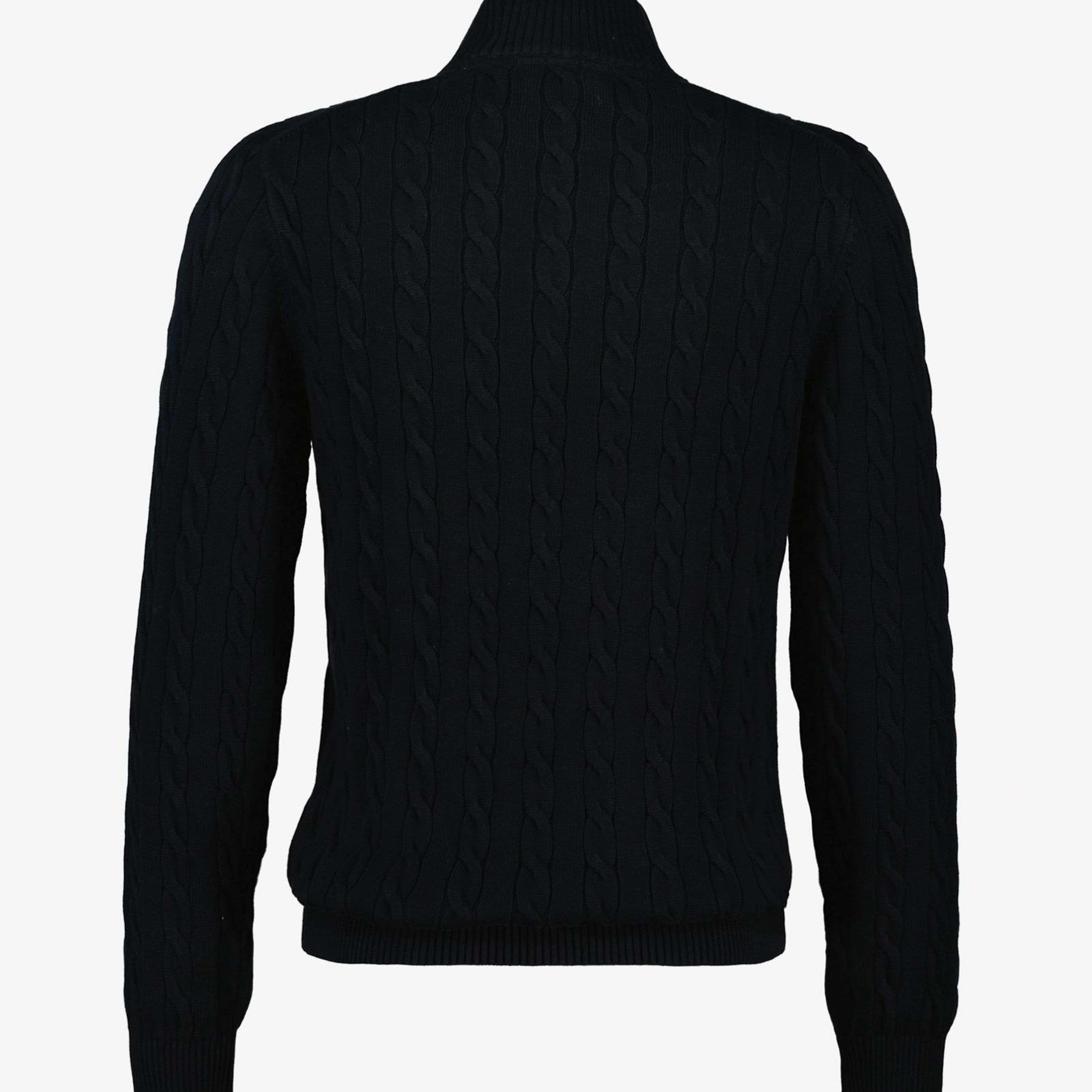 GANT Erkek Siyah Regular Fit Örgü Kazak