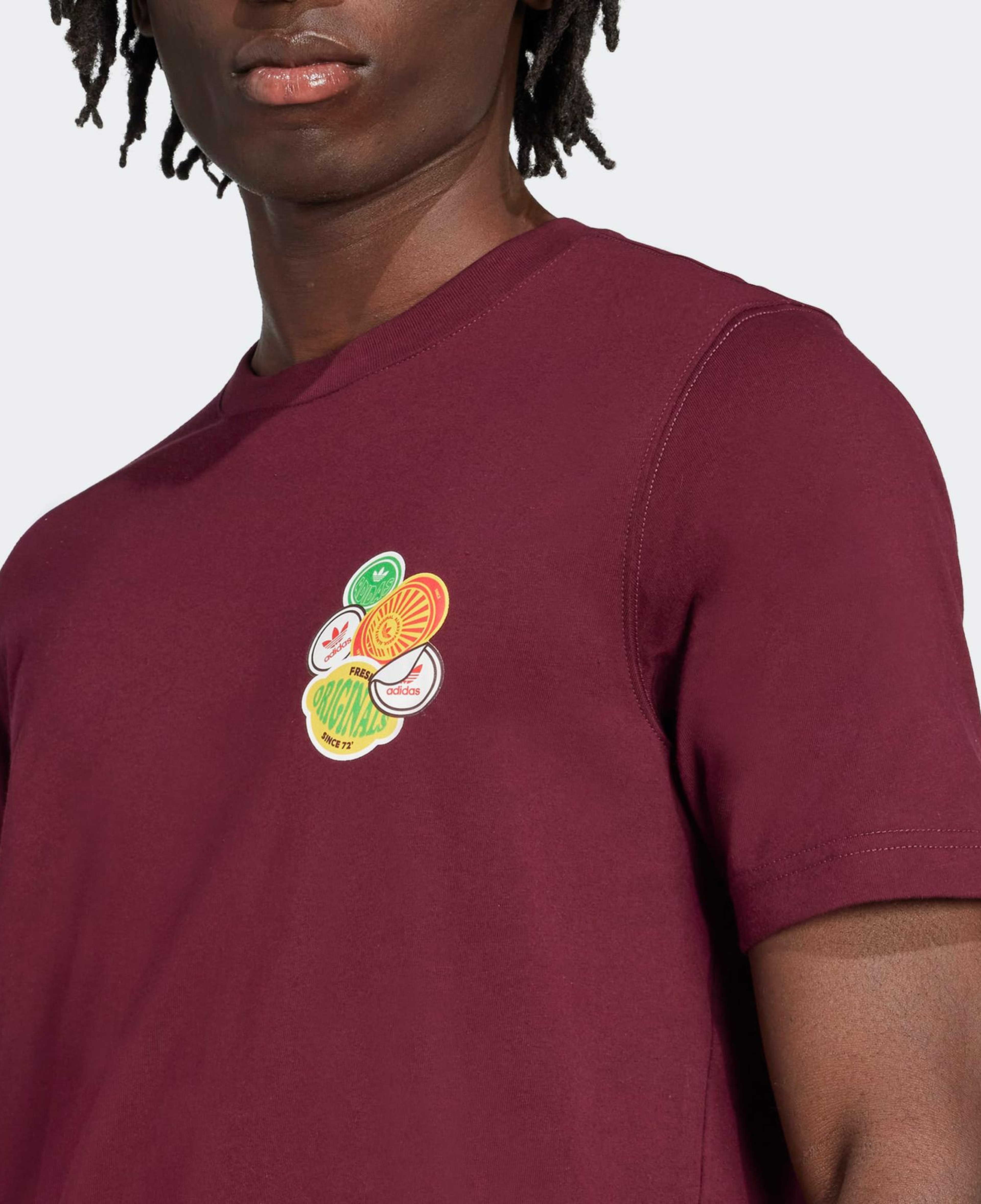 adidas Trefoil Series Loose Fit Erkek Bordo T-Shirt