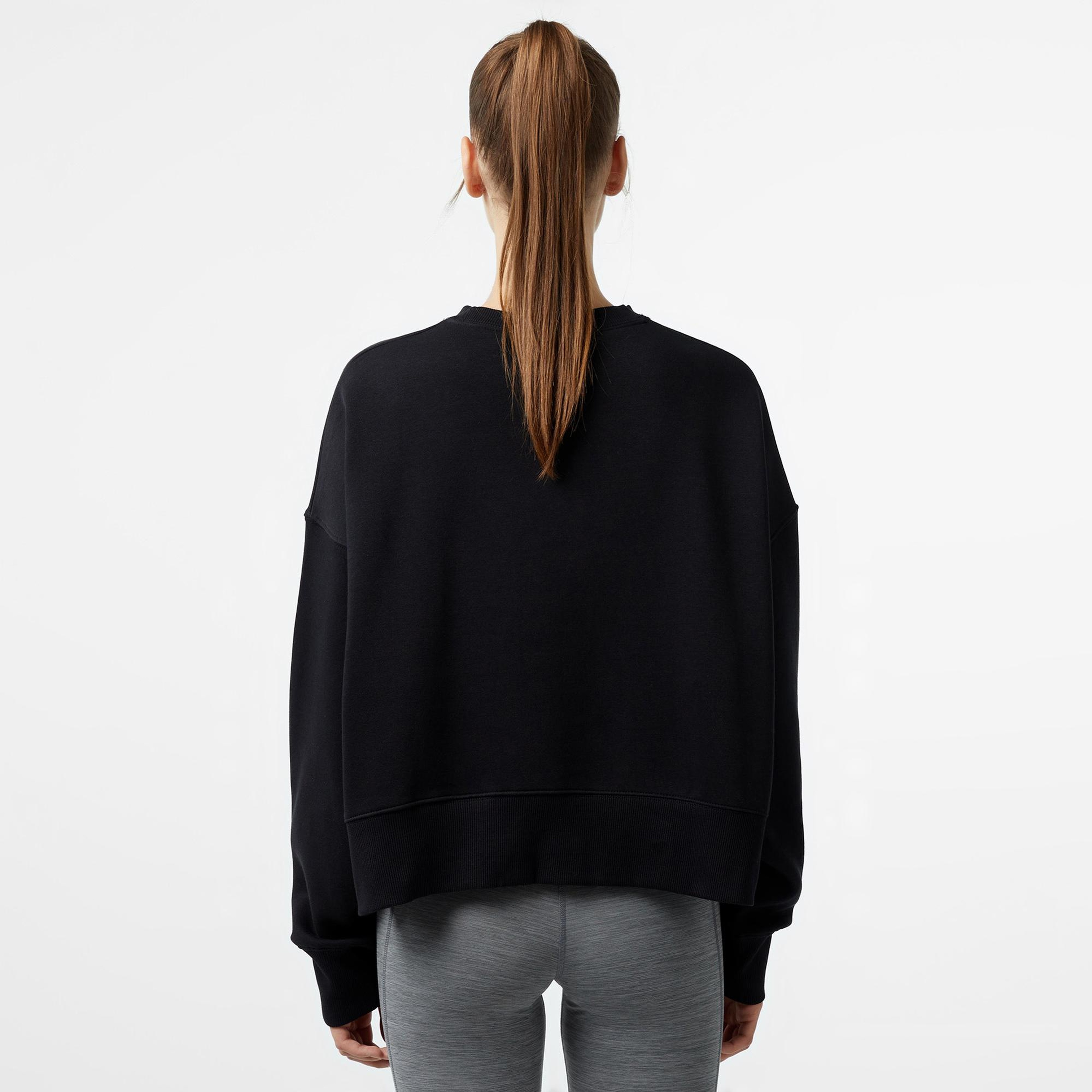 Nike Sportswear Phoenix Fleece Oversize Crew Kadın Siyah Sweatshirt