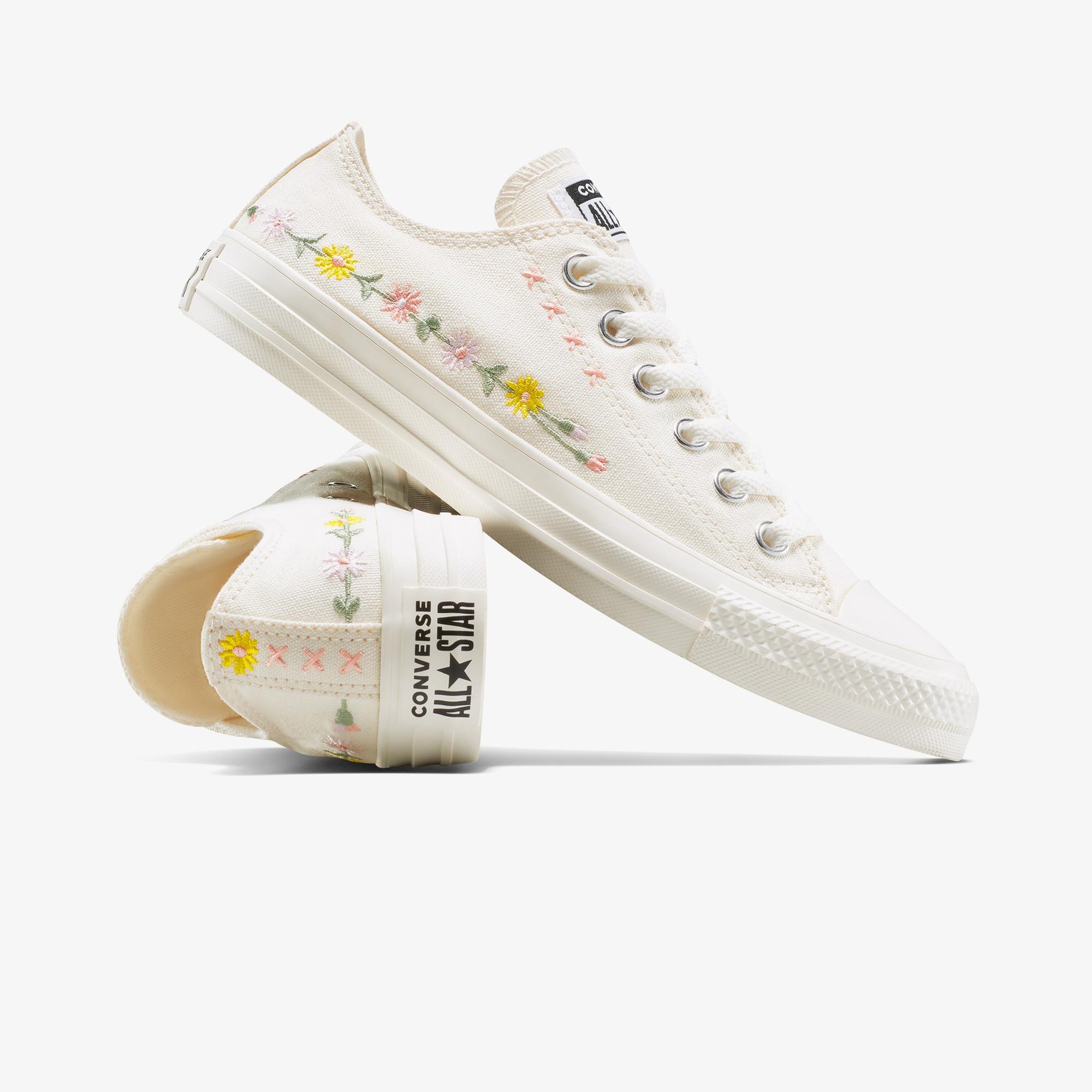 Converse Chuck Taylor Embroidered Flowers Unisex Pembe Sneaker