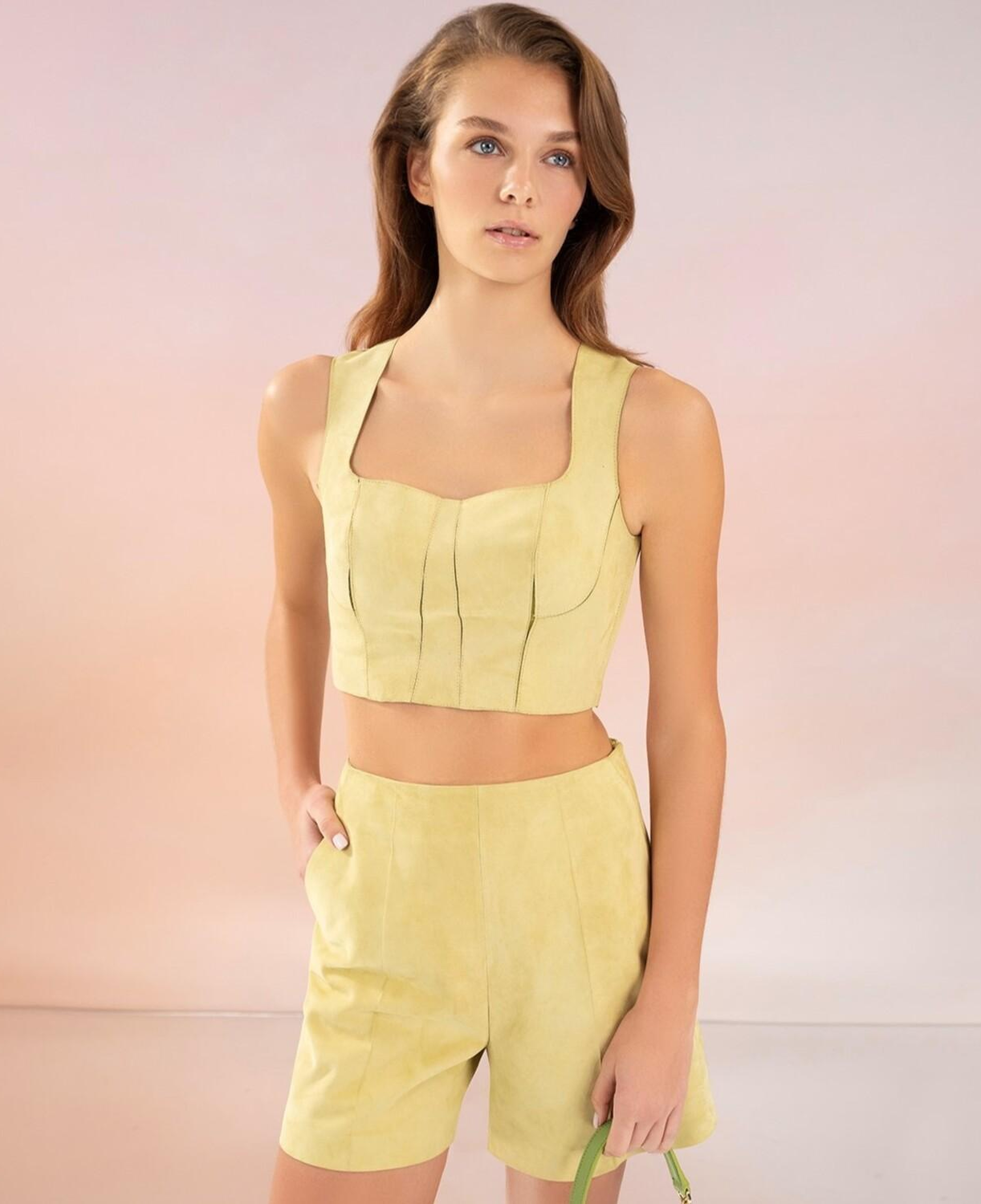 Lissandra Yeşil Kadın Deri Büstiyer