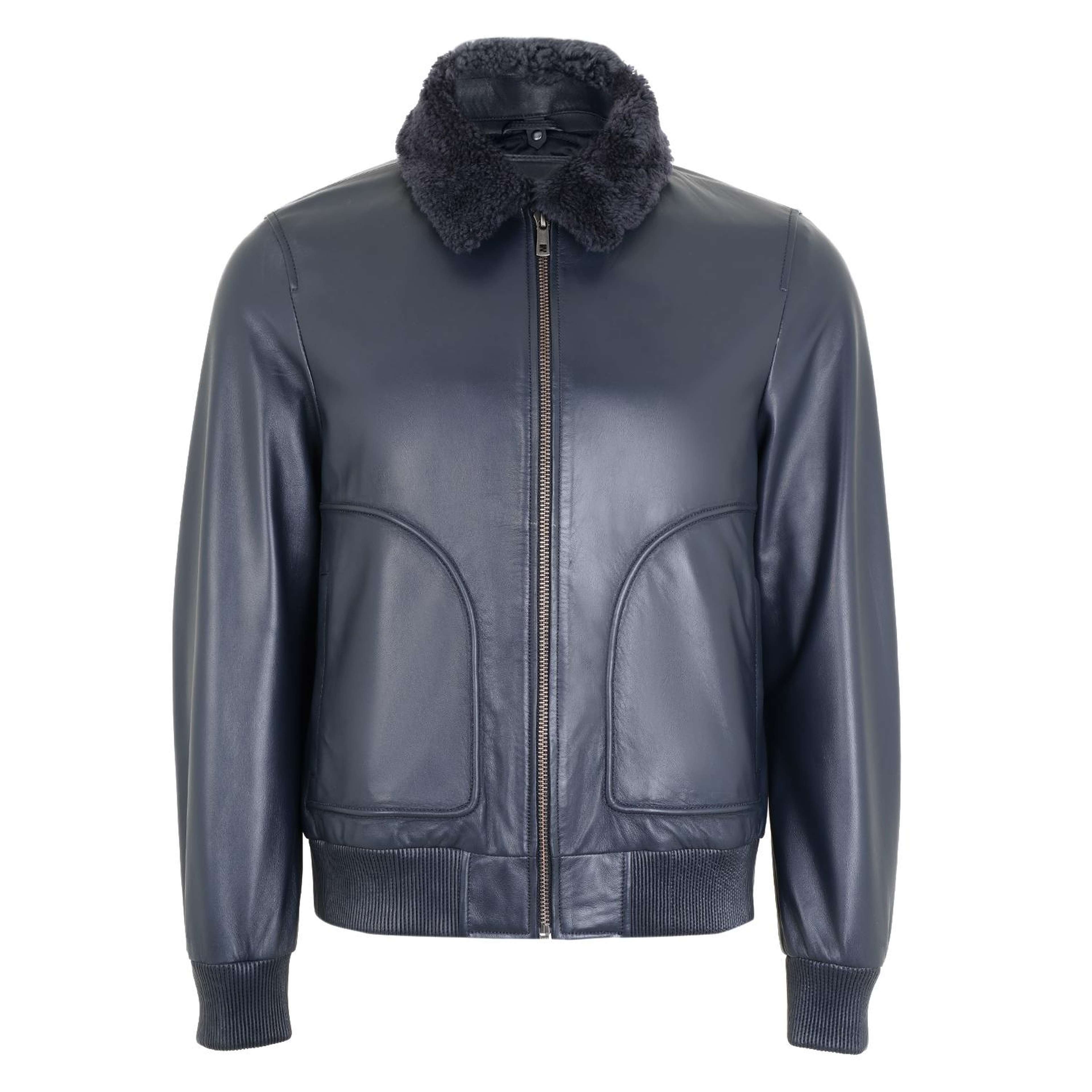 Alijha Gri Erkek Deri Mont