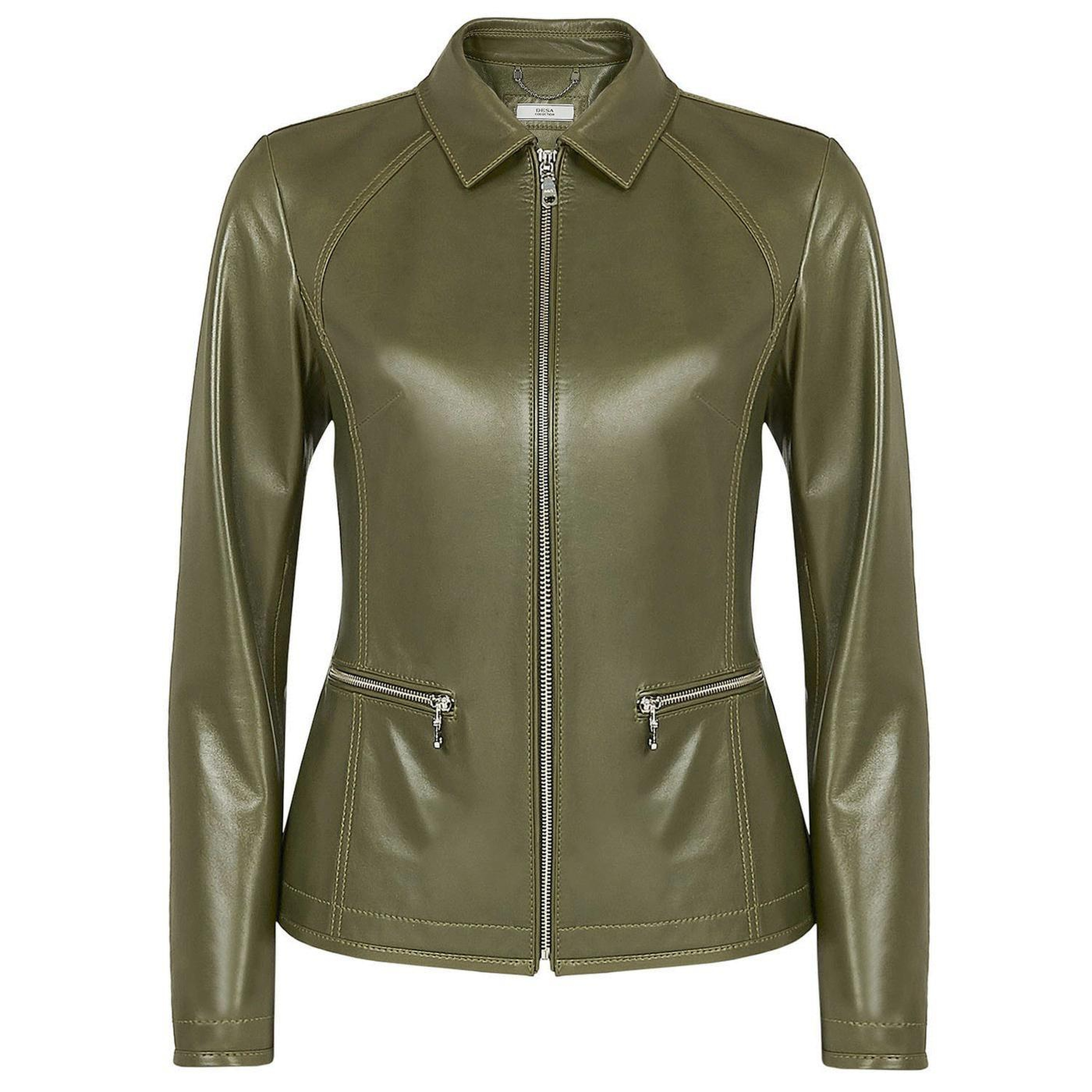 Alda Kadın Gömlek Yakalı Deri Ceket