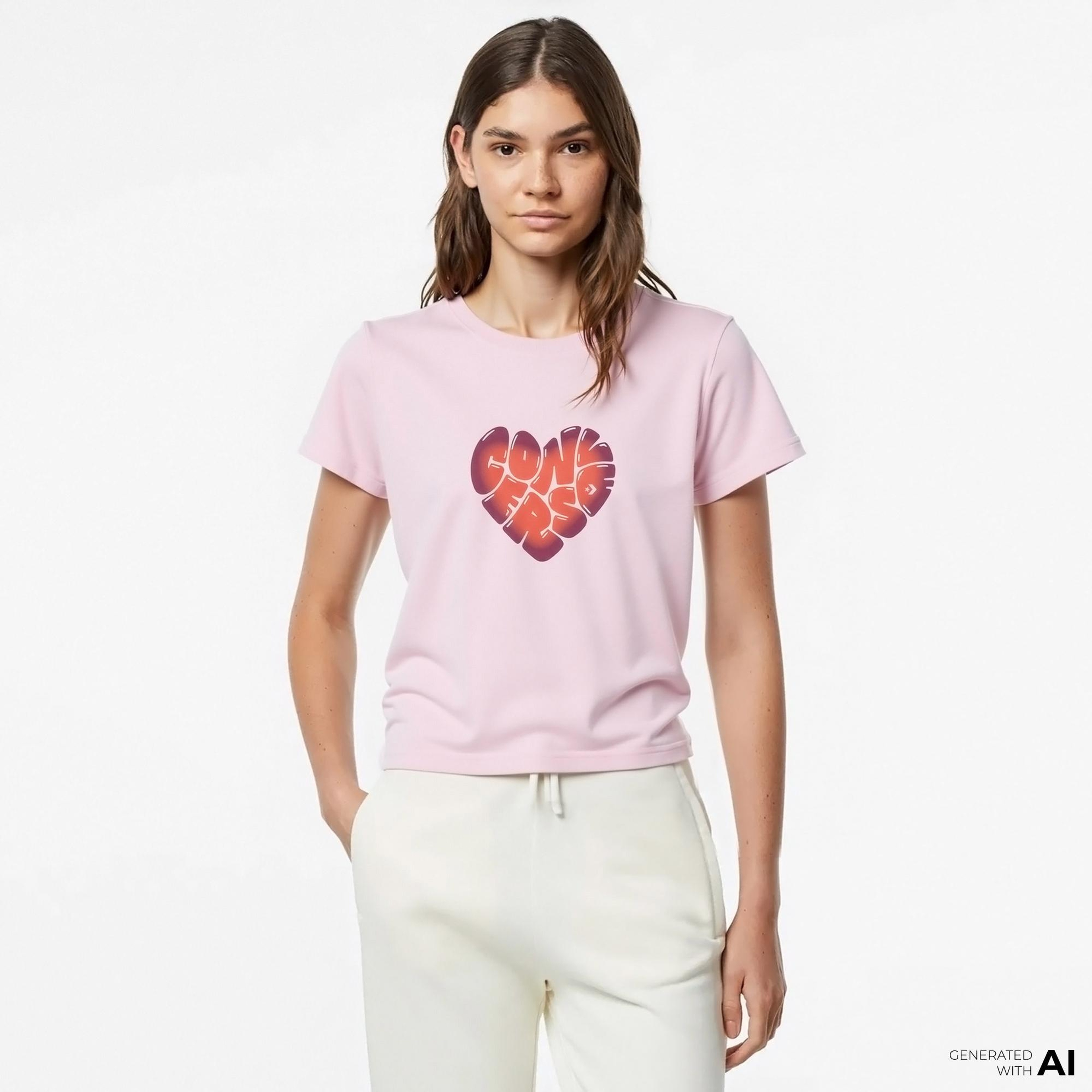 Converse Kadın Pembe T-Shirt