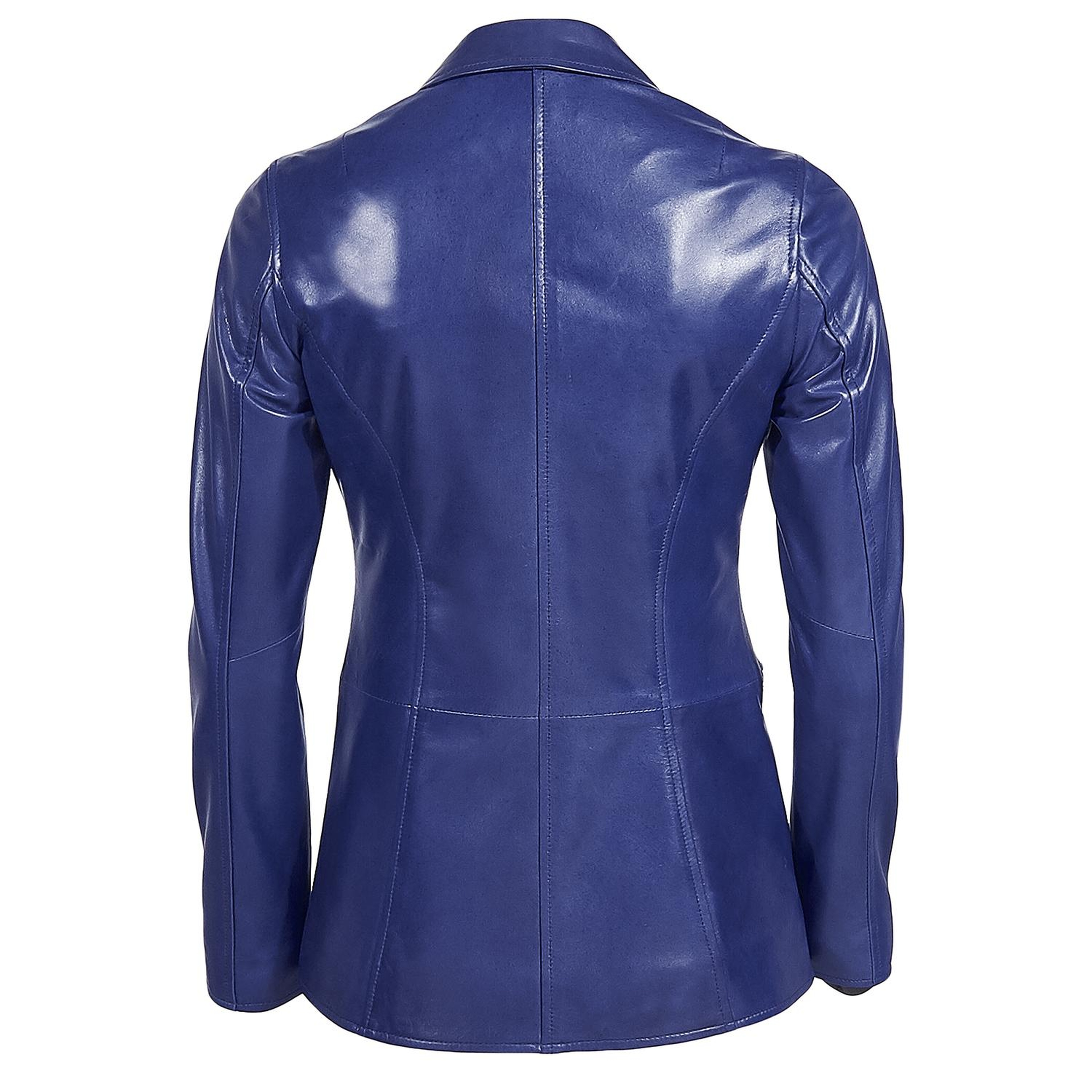 Elenore Kadın Lacivert Deri Blazer Spor Ceket