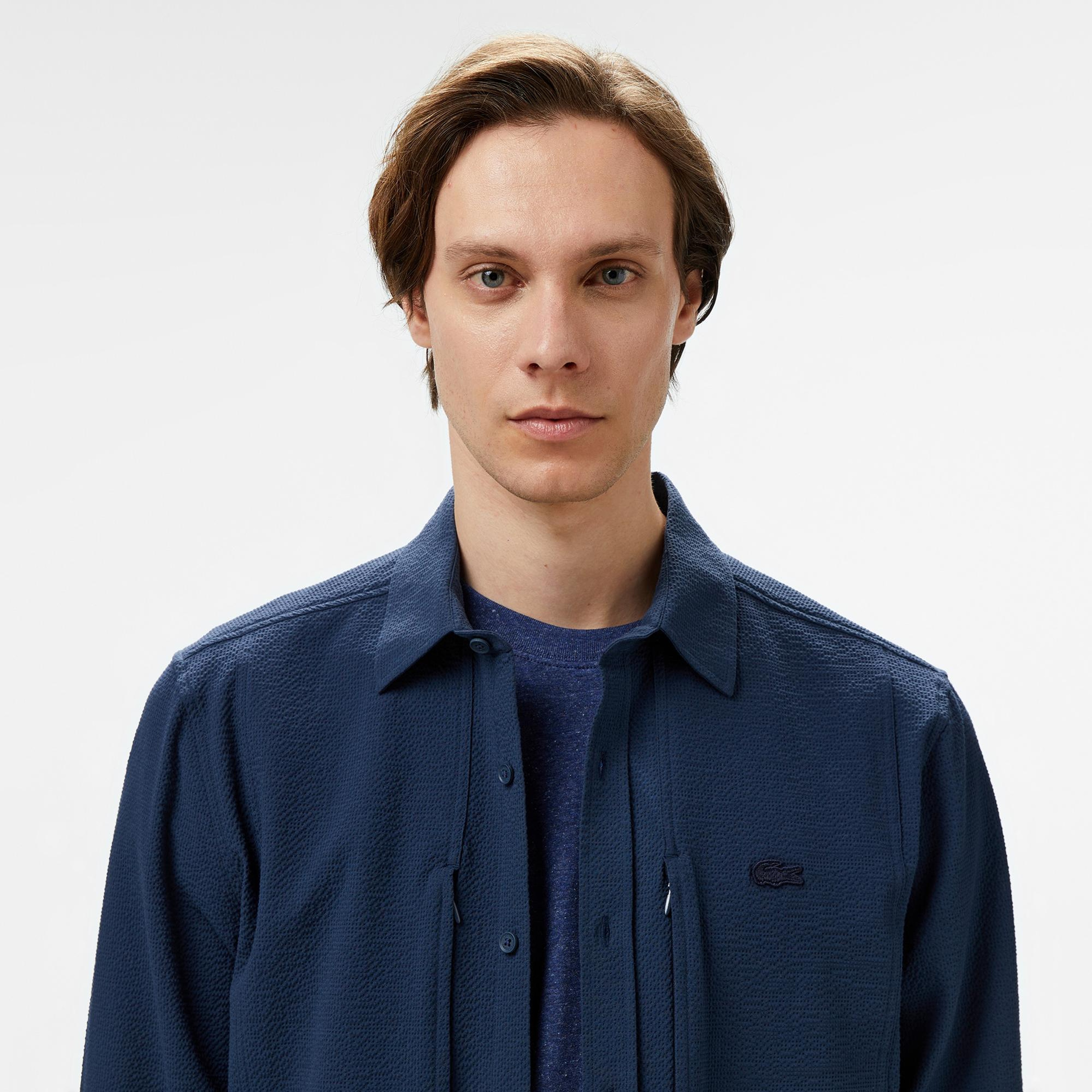 Lacoste Erkek Regular Fit Lacivert Gömlek