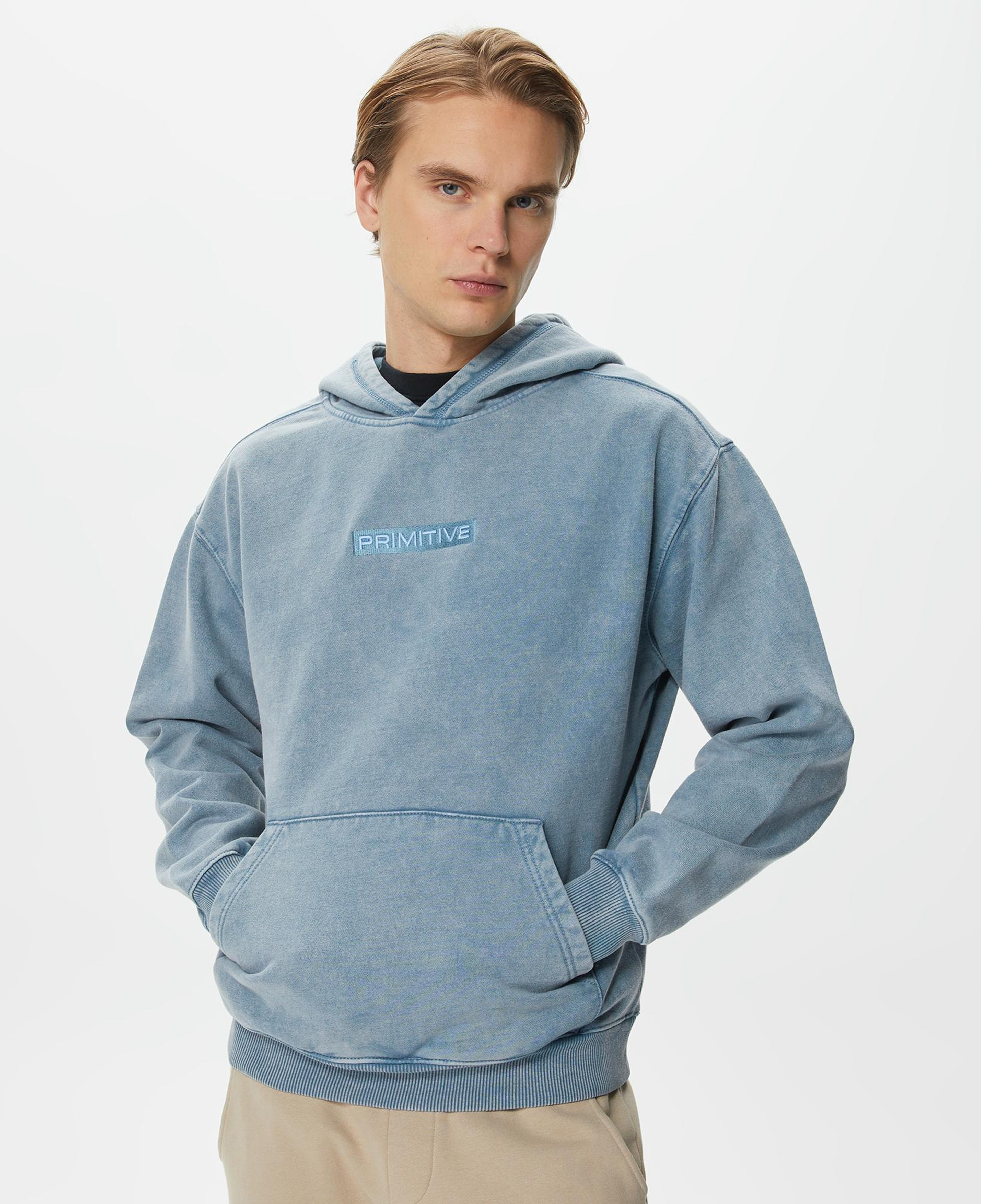 Primitive Euro Vintage Erkek Mavi Hoodie