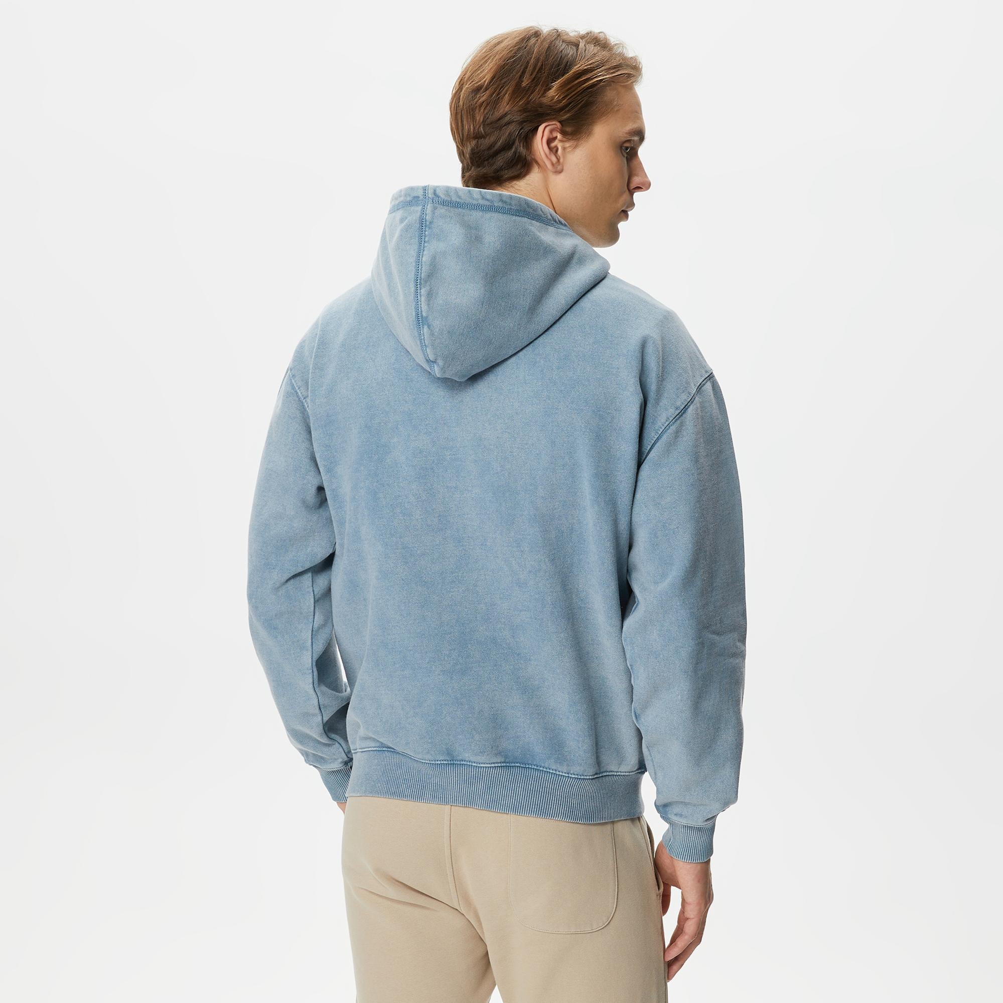 Primitive Euro Vintage Erkek Mavi Hoodie