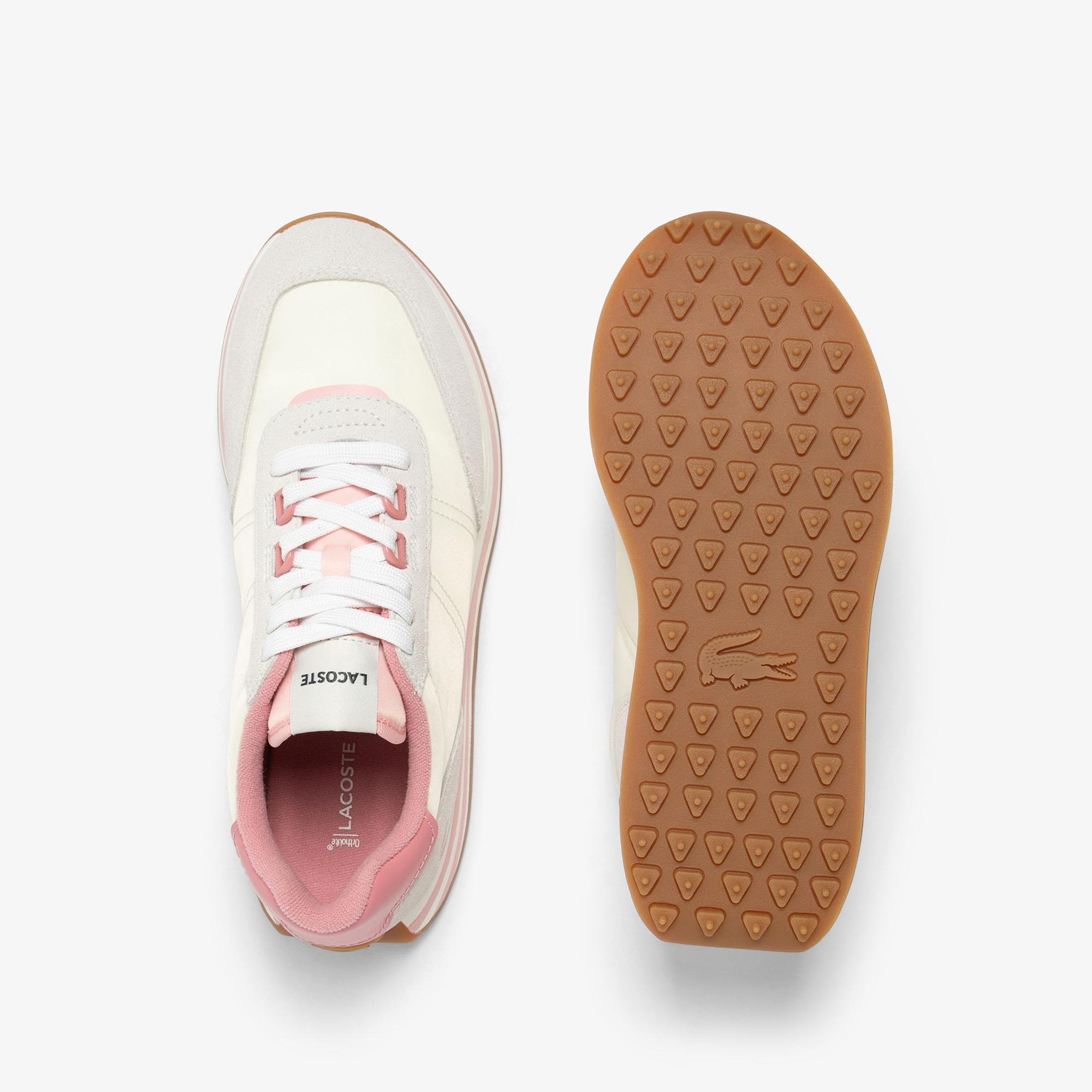 Lacoste L-Spin Stripe Sole Kadın Bej Sneaker