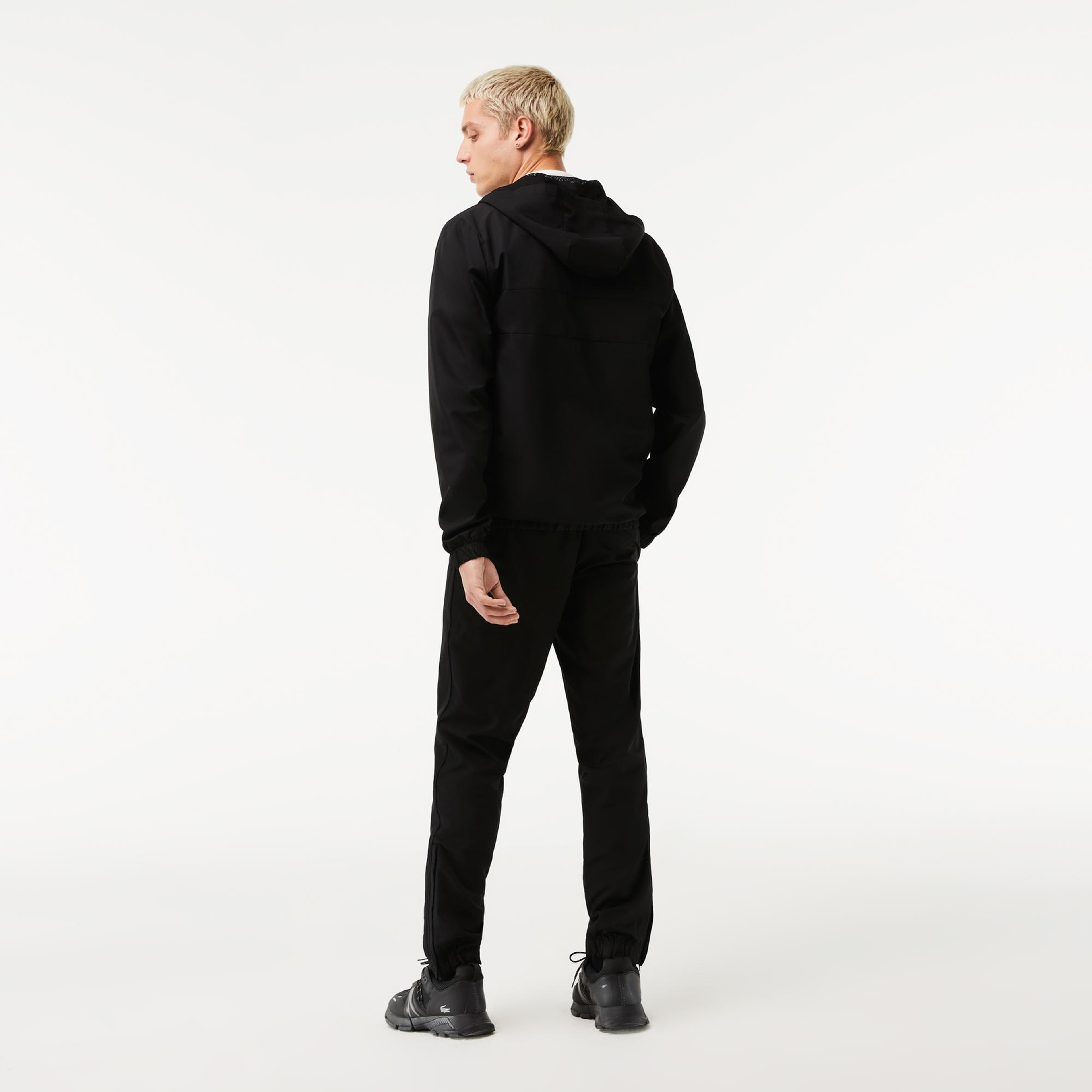 Lacoste Erkek Regular Fit Kapüşonlu Siyah Eşofman Takımı