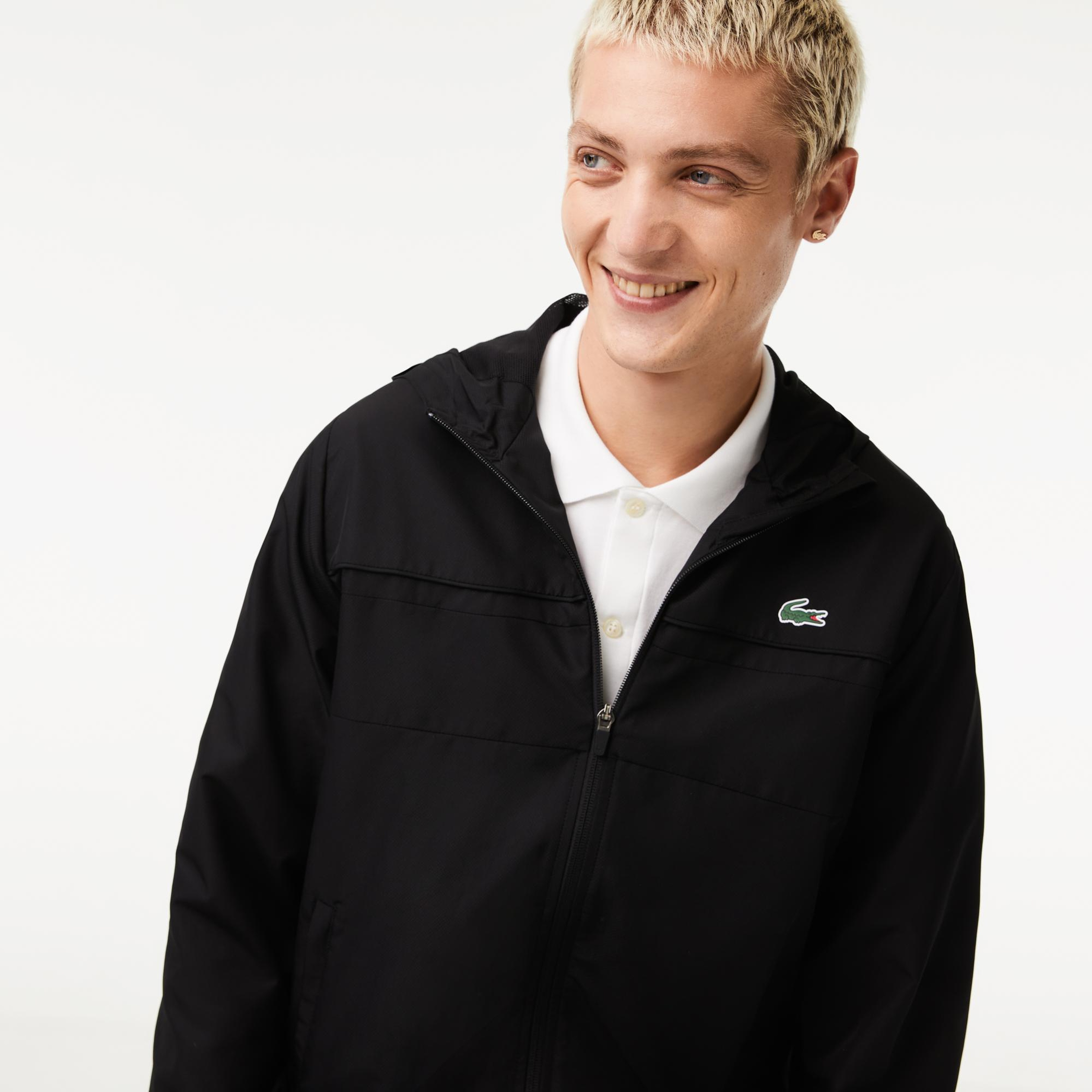 Lacoste Erkek Regular Fit Kapüşonlu Siyah Eşofman Takımı