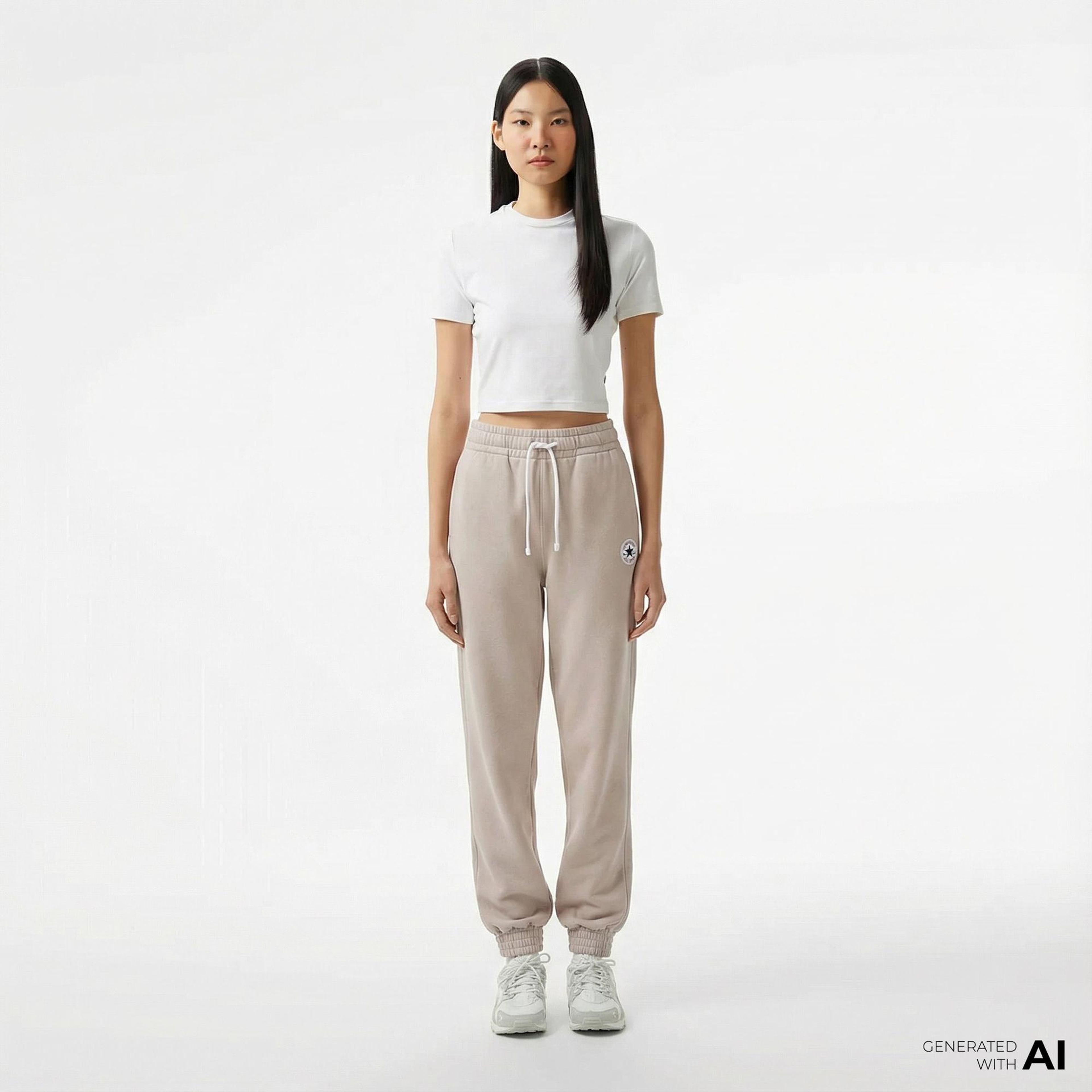 Converse Chuck Taylor Loose Fit Kadın Bej Eşofman Altı