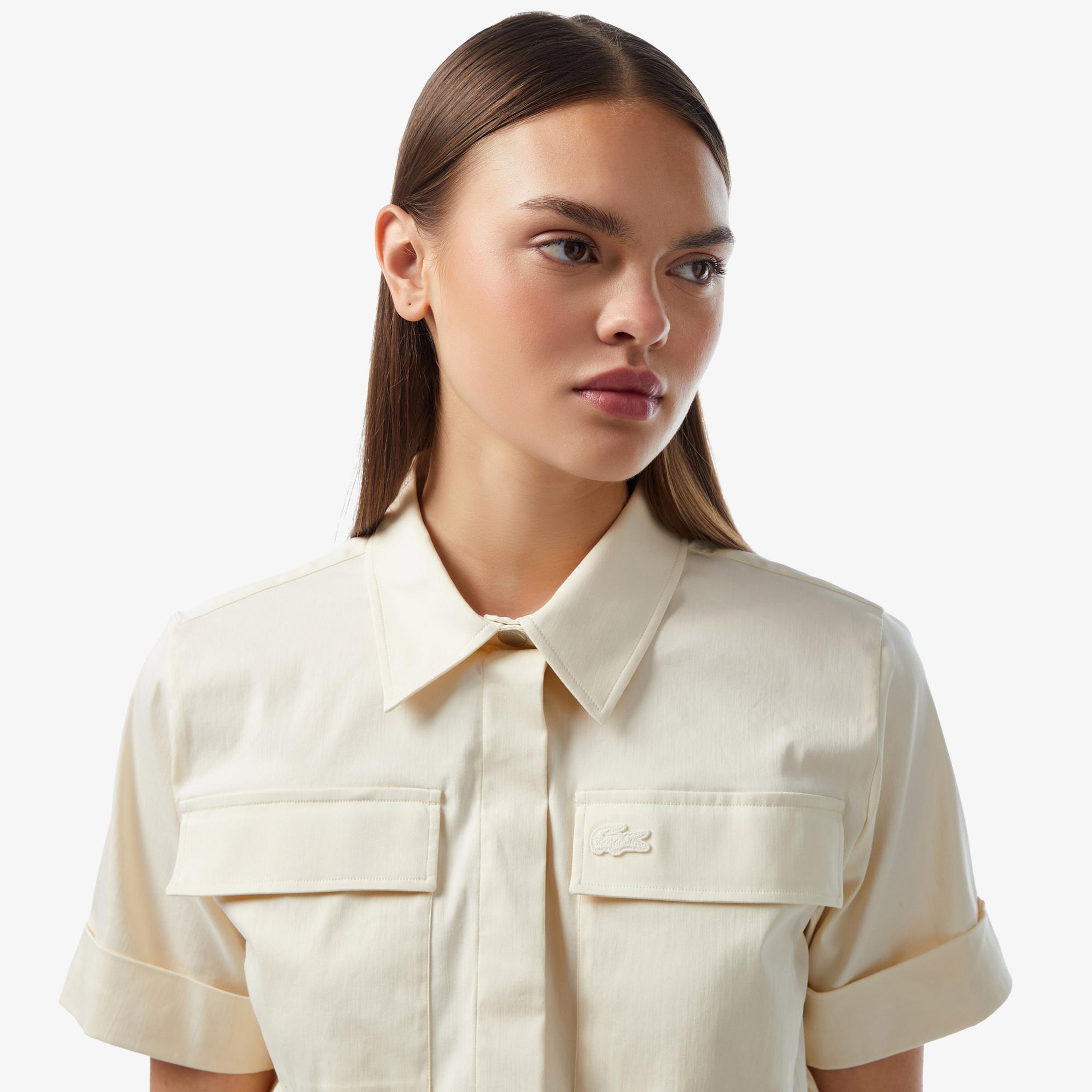 Lacoste Classic Kadın Beyaz Gömlek