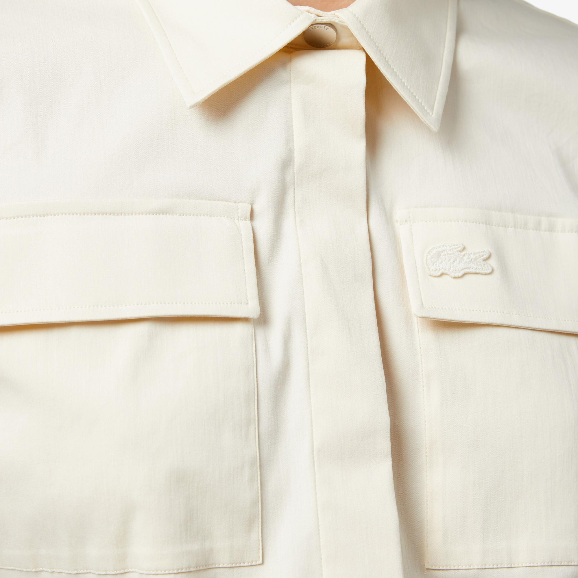 Lacoste Classic Kadın Beyaz Gömlek