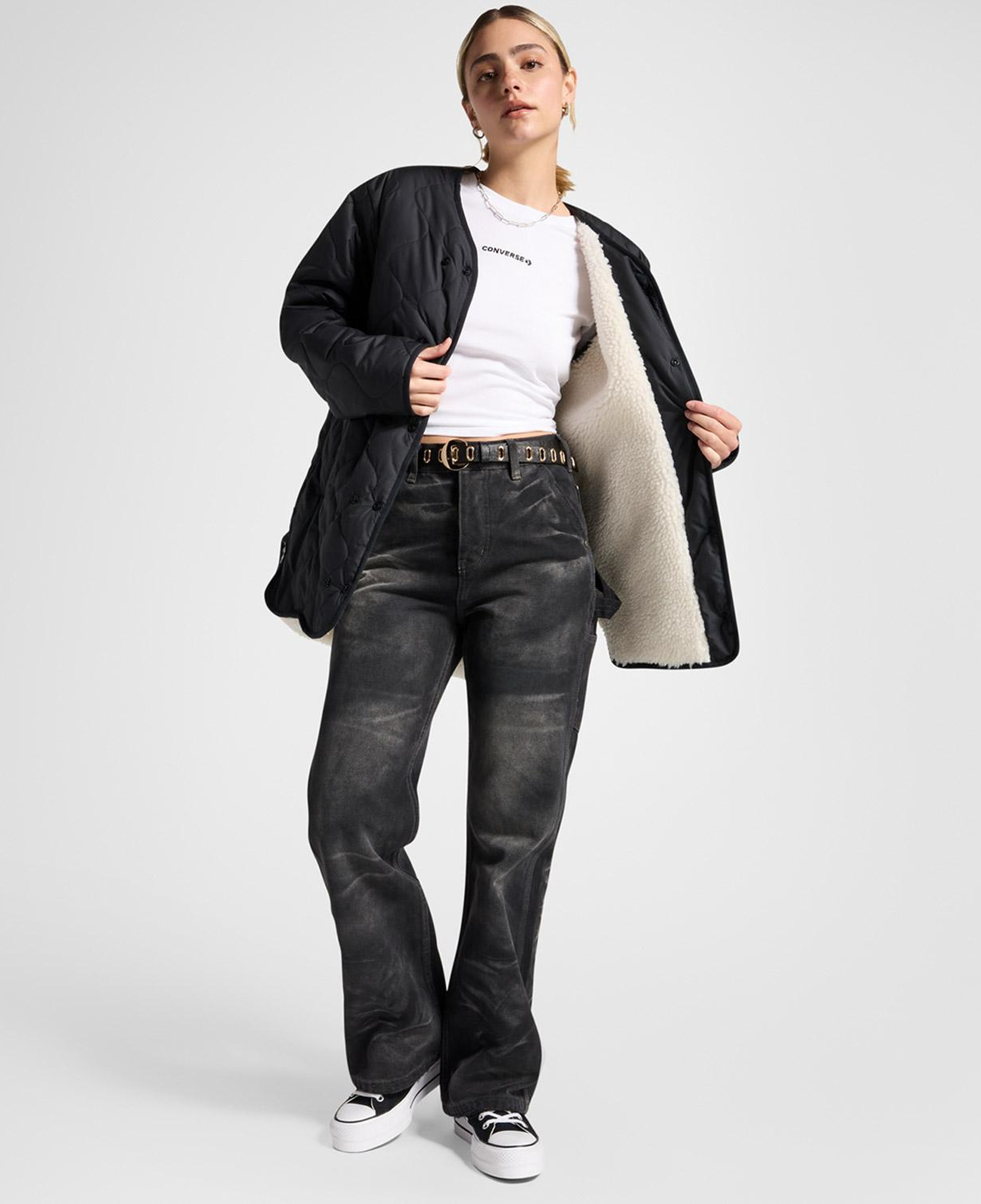 Converse Malden Liner Kadın Siyah Ceket