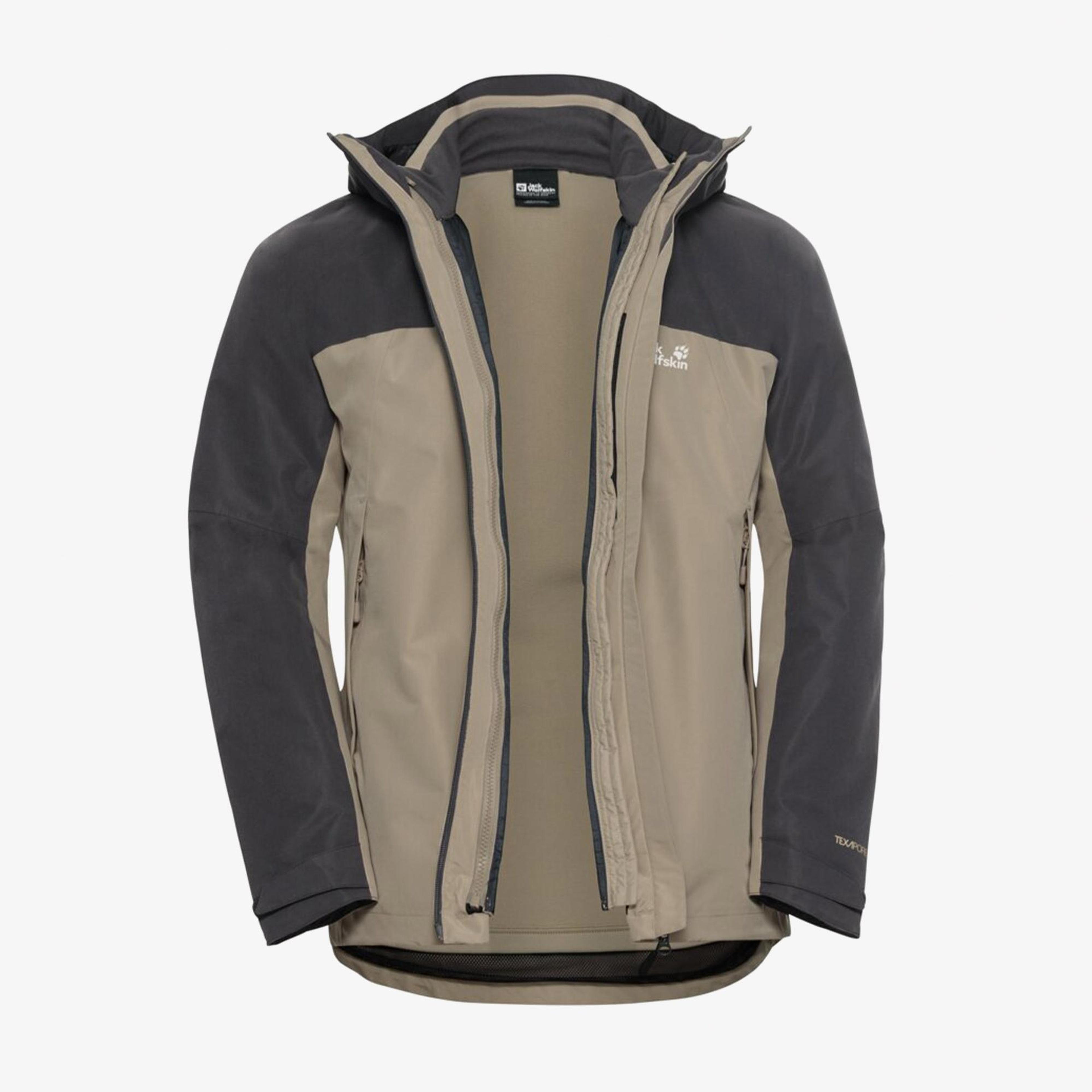 Jack Wolfskin Wild Places 3in1 Erkek Bej Ceket
