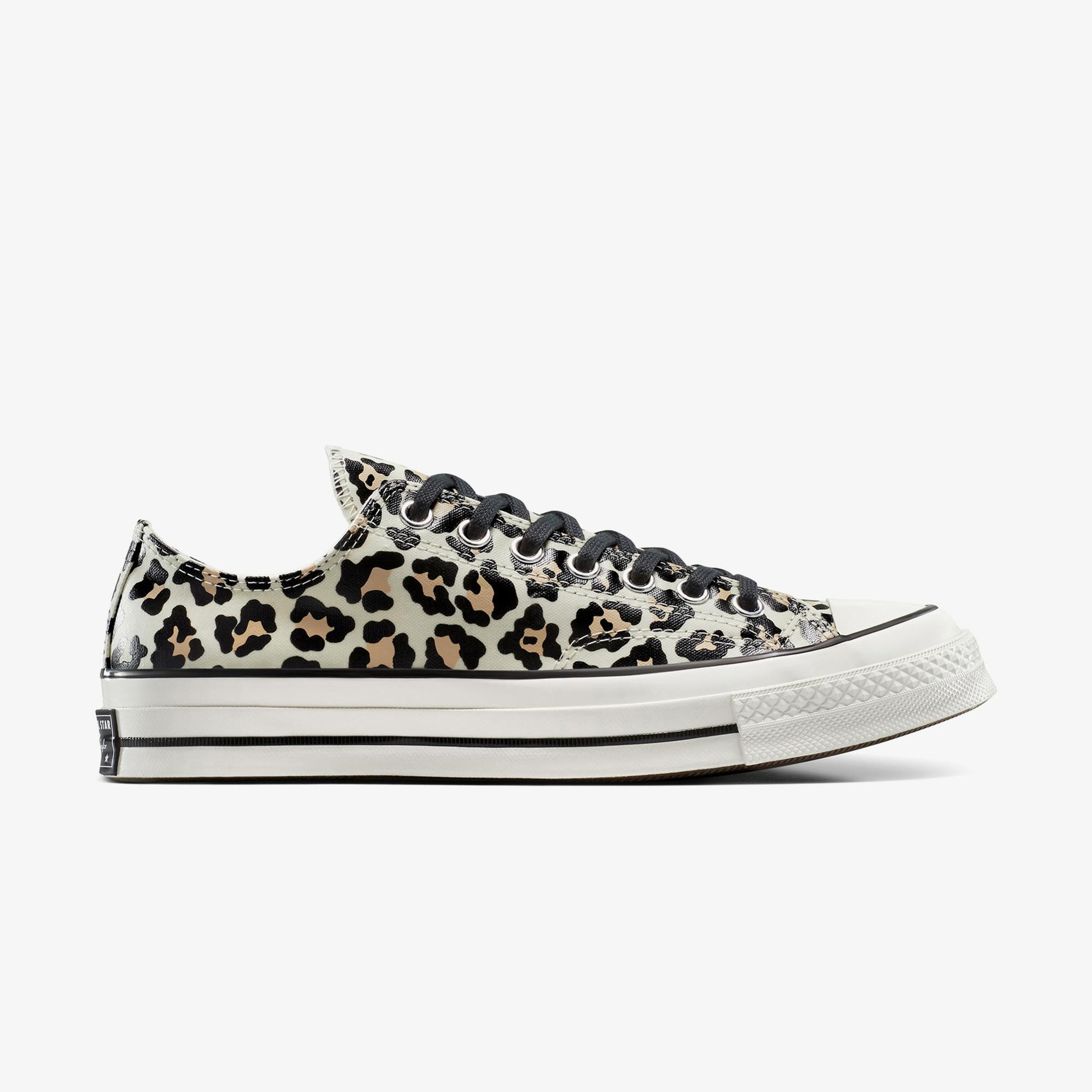 Converse Chuck 70 Glow In The Dark Leopard Print Kadın Krem Sneaker