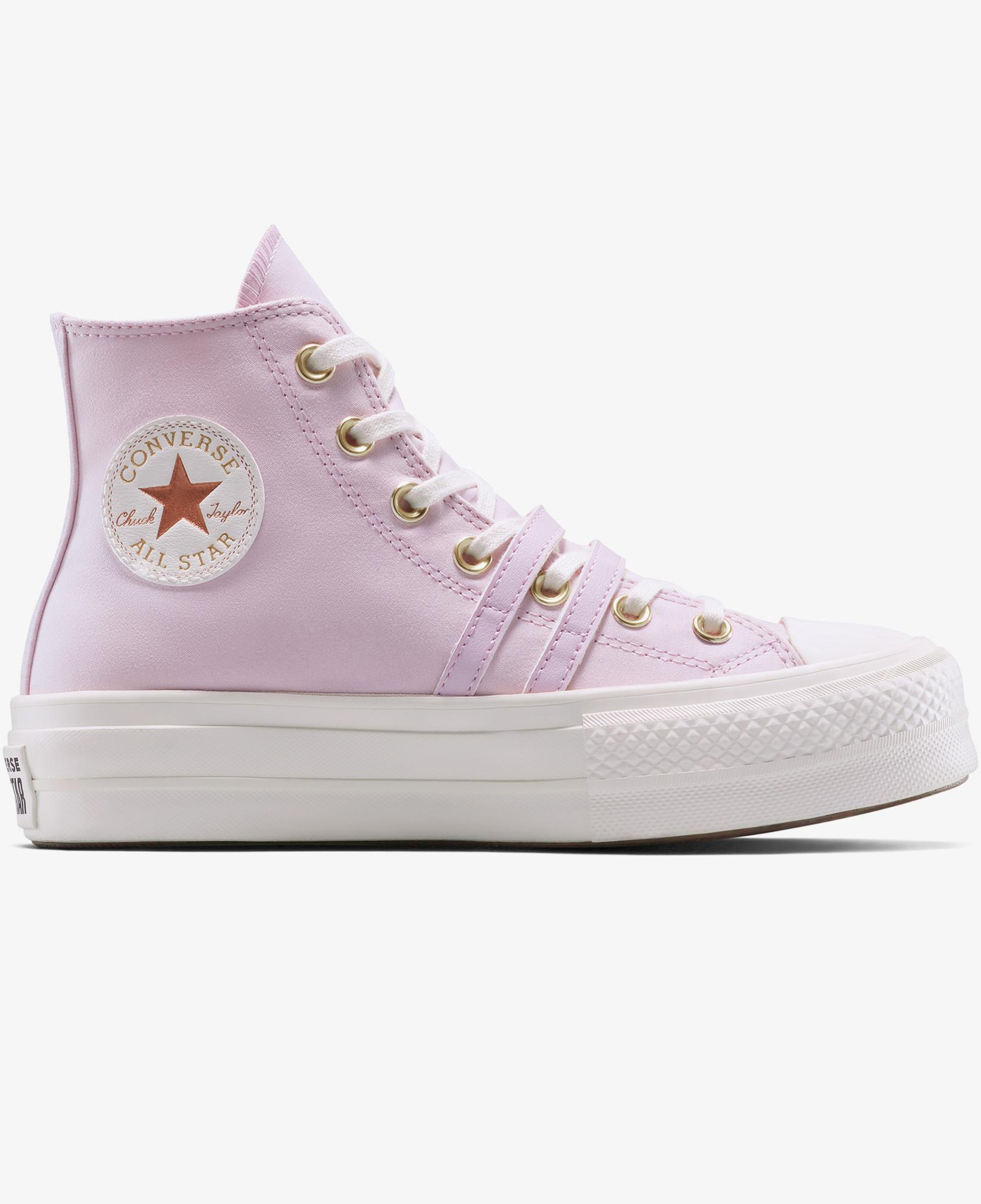 Converse Chuck Taylor All Star Lift Platform Buckle Unisex Pembe Sneaker