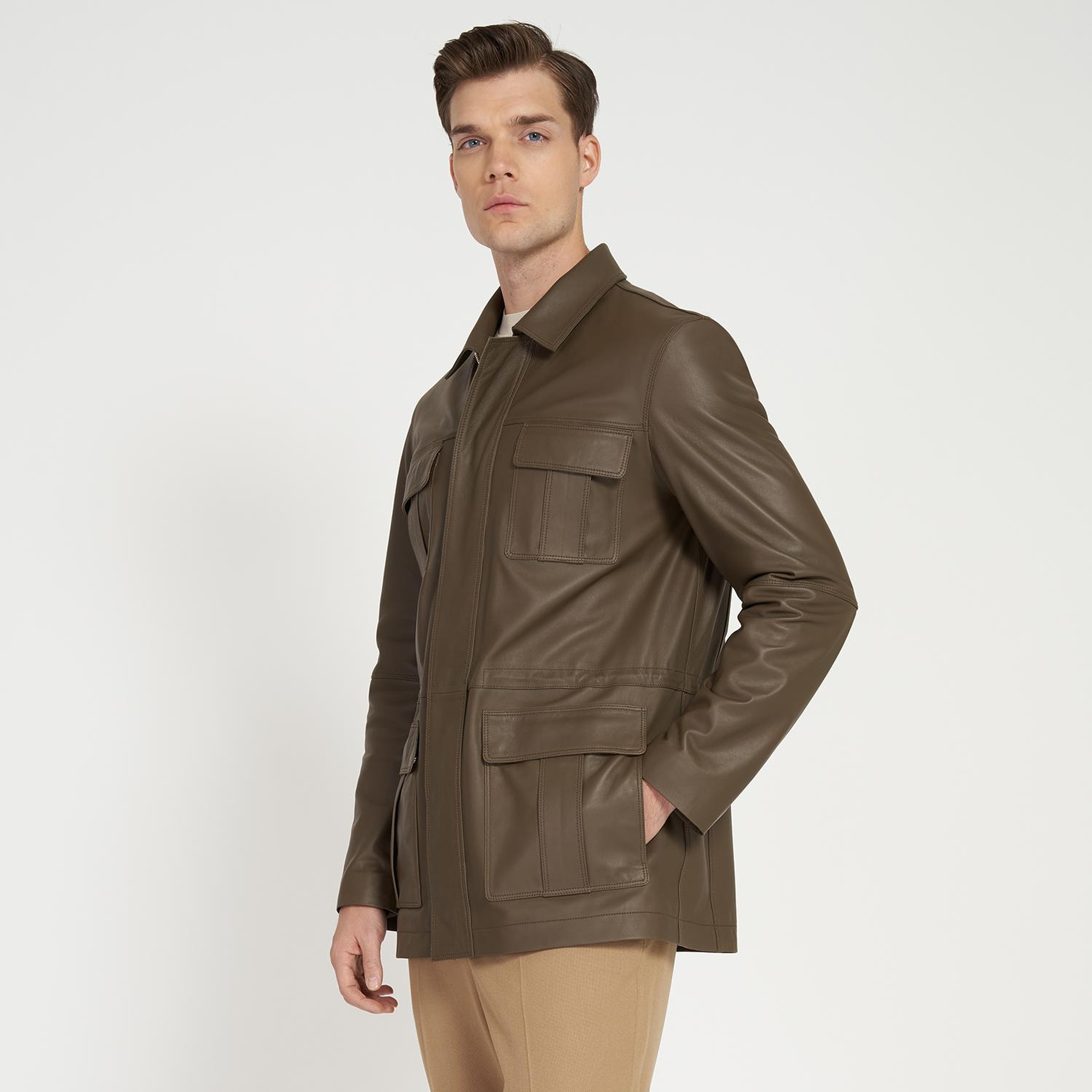 Anton Haki Erkek Deri Kaban