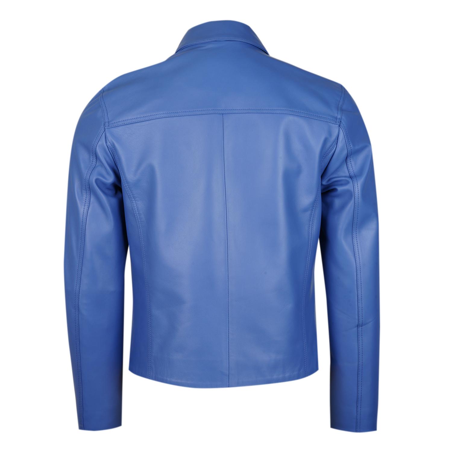 Adoerte Mavi Erkek Deri Mont