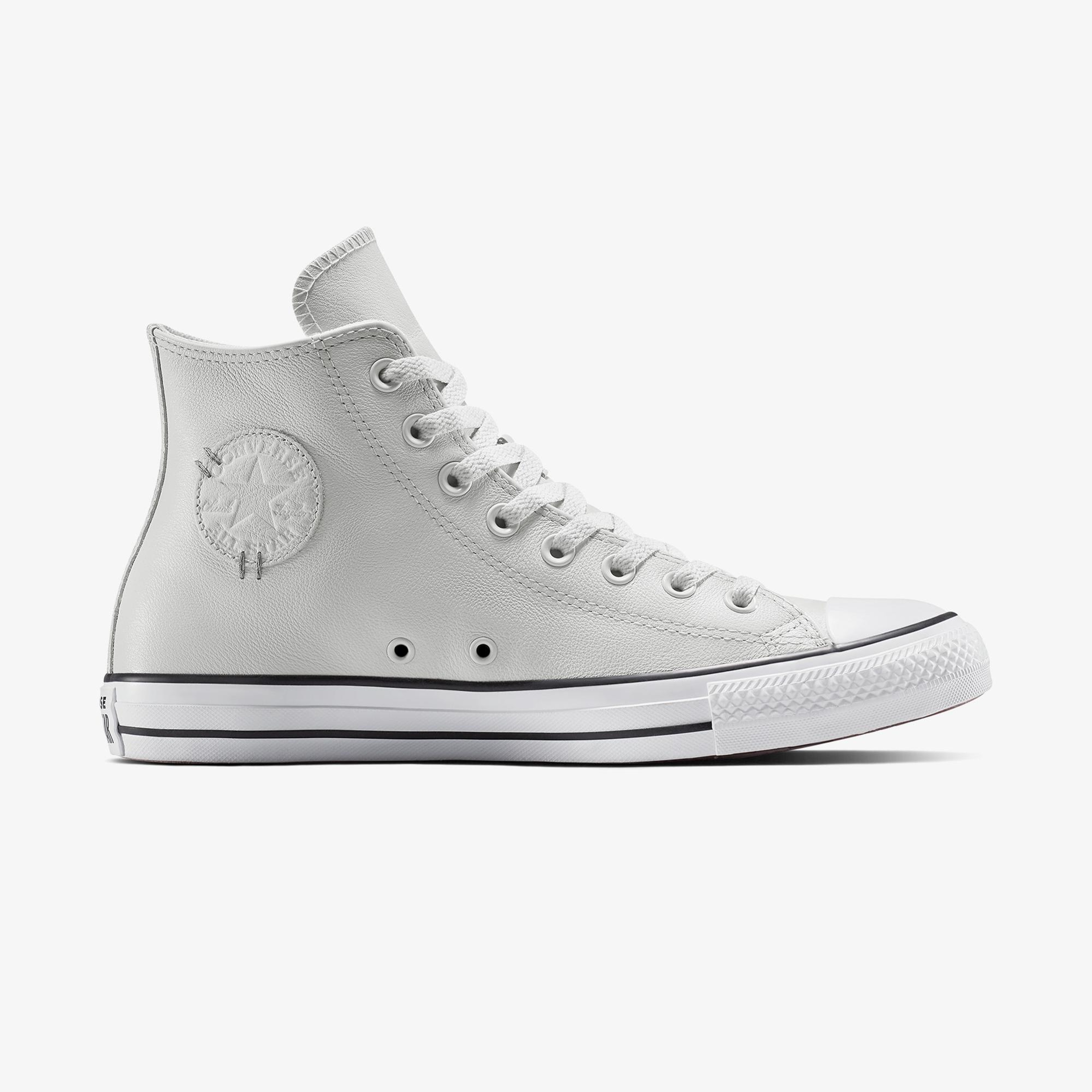 Converse Chuck Taylor All Star Leather Unisex Gri Sneaker