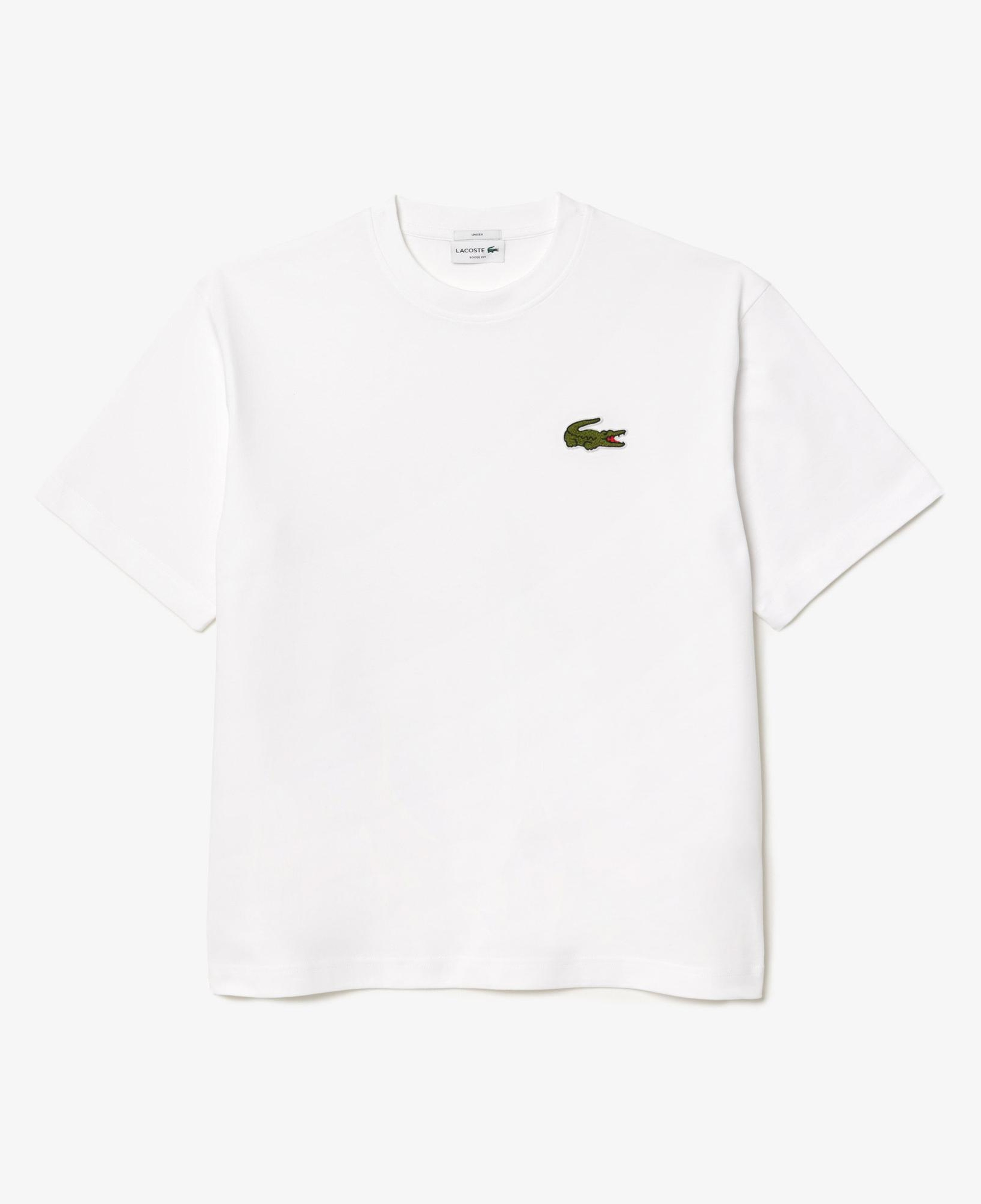 Lacoste Unisex Loose Fit Bisiklet Yaka Beyaz T-Shirt