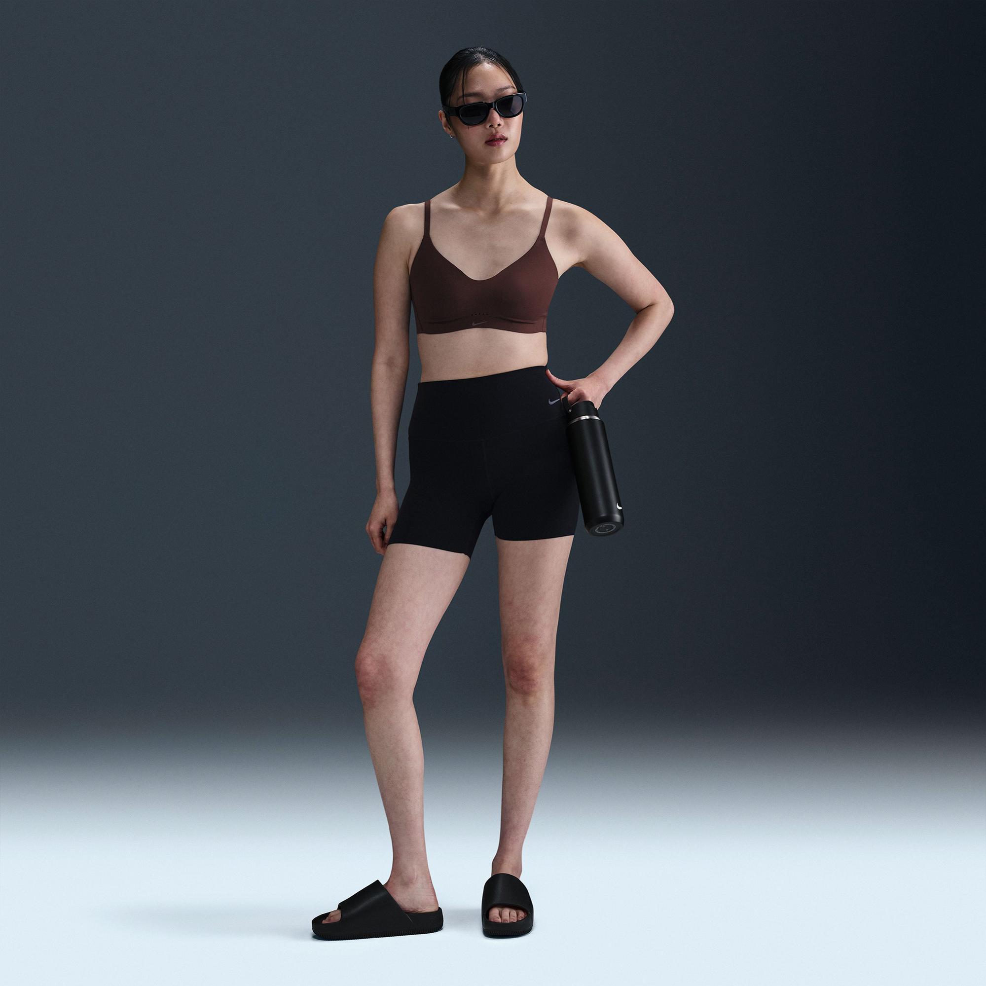 Nike Alate Minimalist Kadın Kahverengi Bra