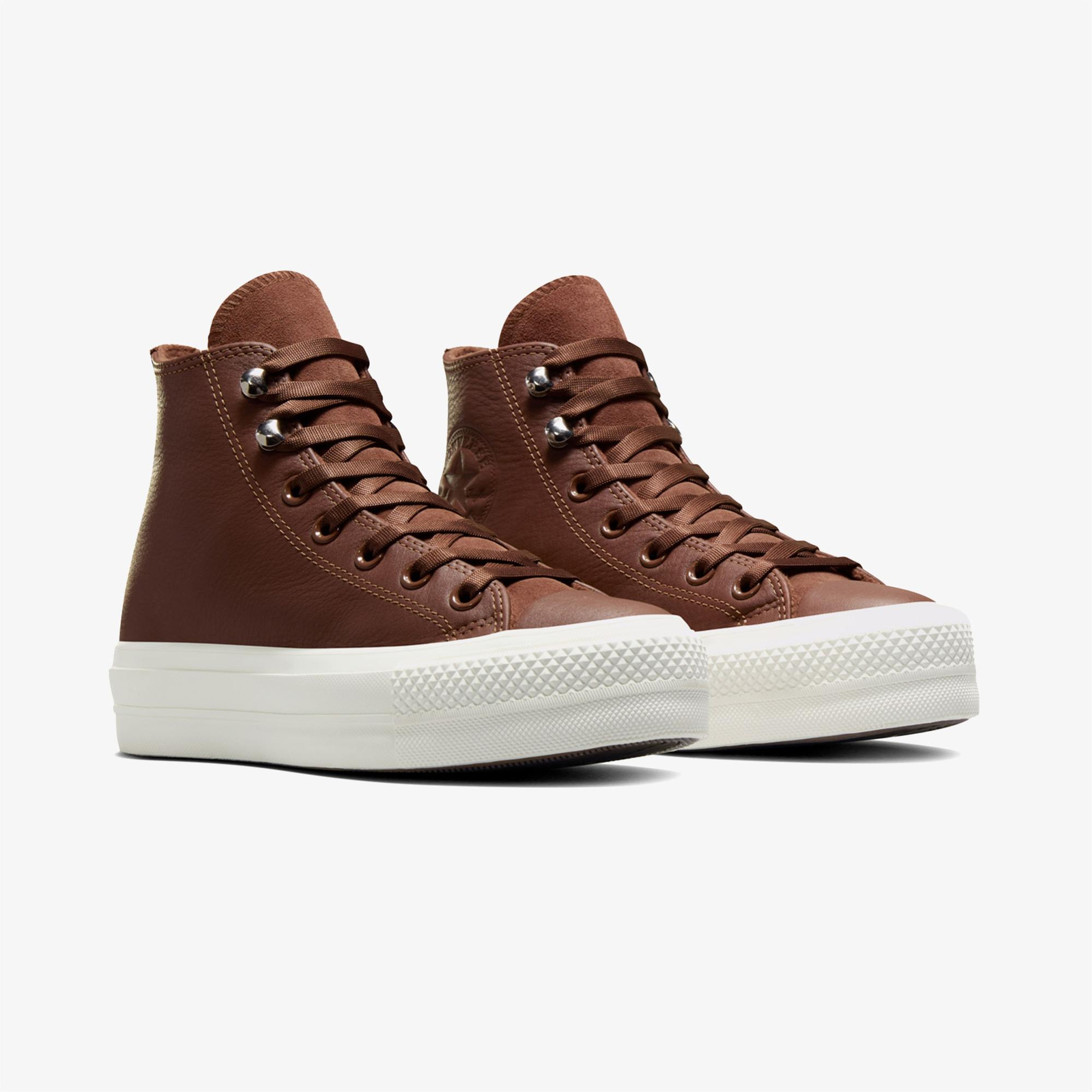 Converse Ctas Lift Hi Bear Kadın Kahverengi Sneaker